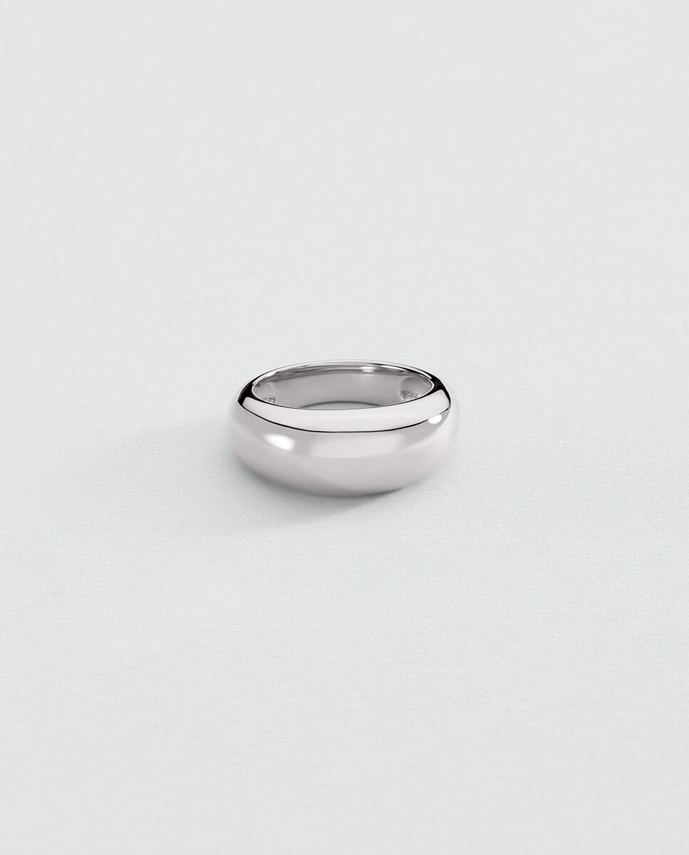 Anillo ancho de plata de ley - Agatha Paris - Plateado Plateado-1
