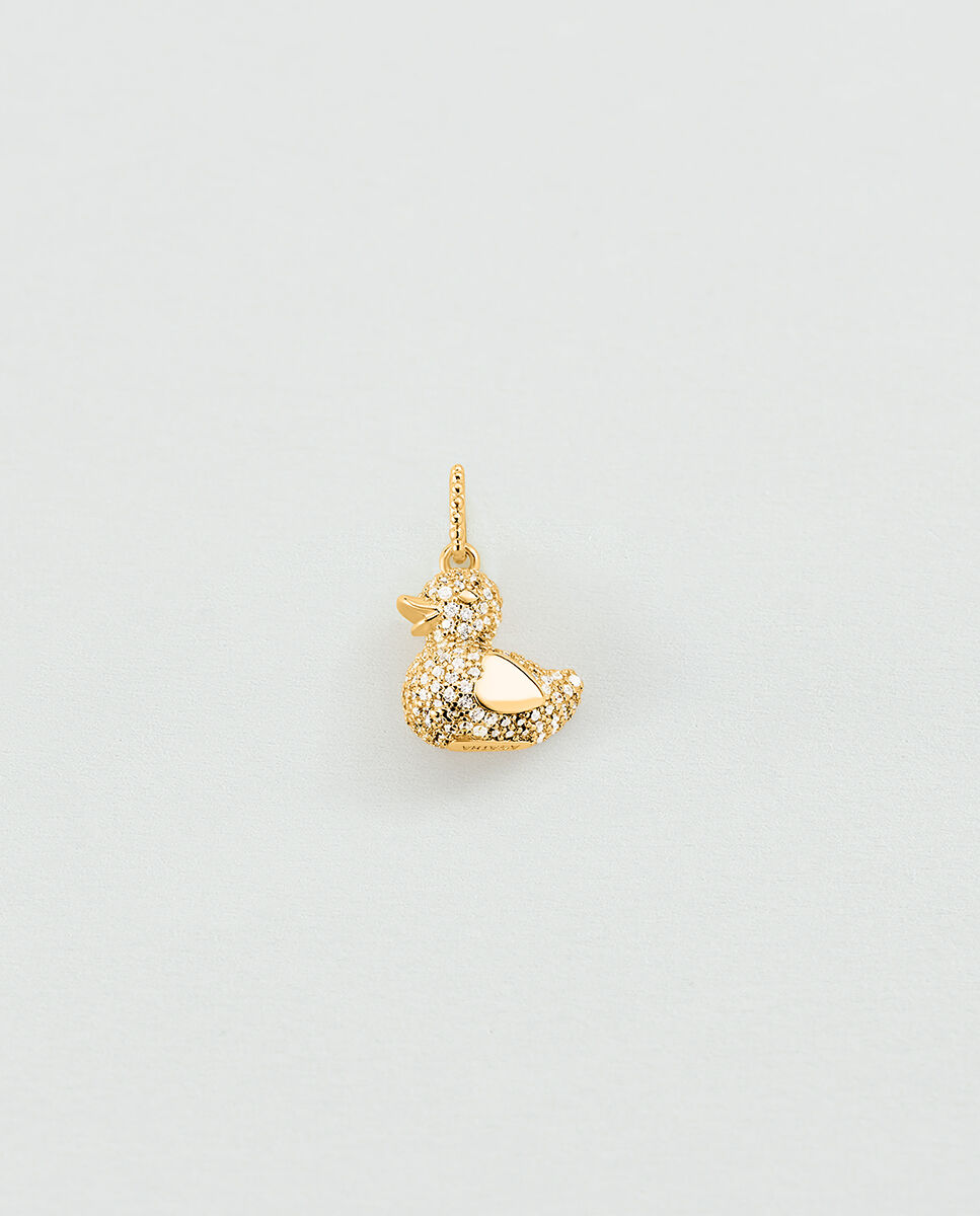 Colgante lucky pave dorado