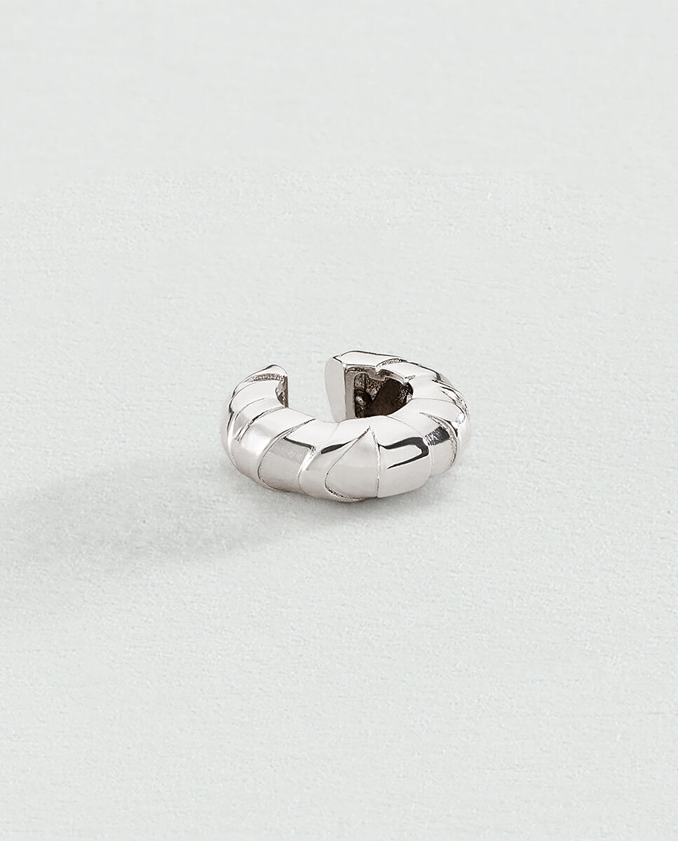 Imagen 0 de Ear cuff Be plateado con textura Plata