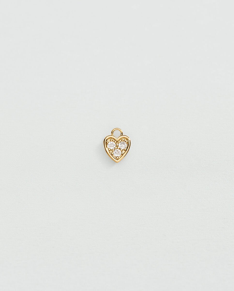 Imagen 0 de Colgante talismans acabado en oro con circonitas en forma de corazón Oro