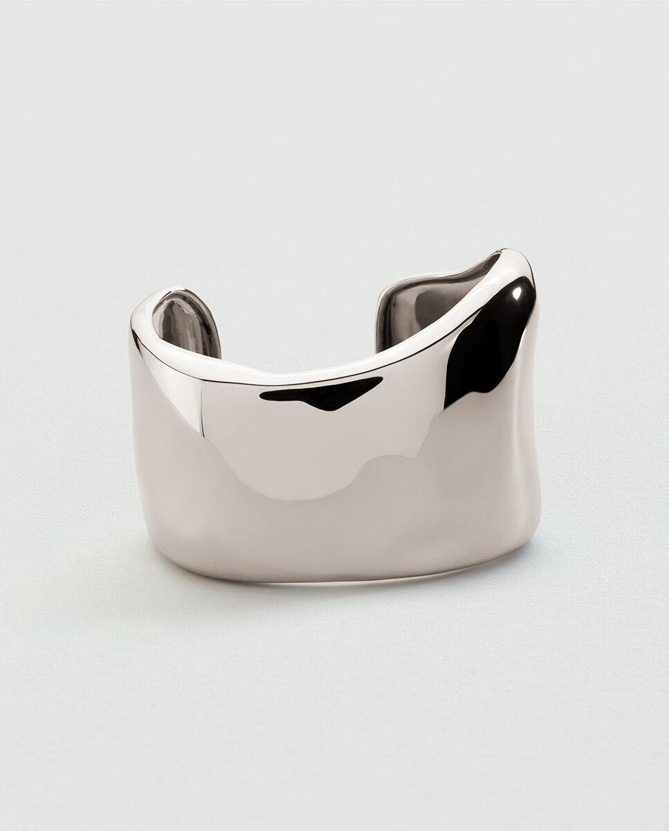 Imagen 0 de Pulsera rígida e irregular xl odyssee acabada en plata Plateado