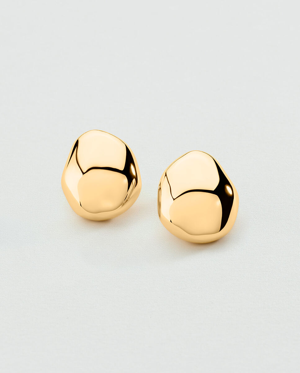 Imagen 0 de Pendientes xl odyssee acabados en oro con forma orgánica Dorado