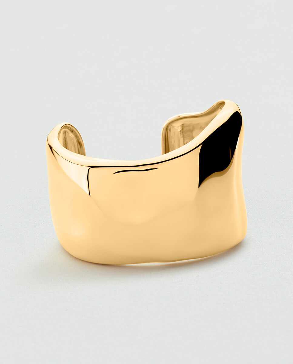 Imagen 0 de Pulsera rígida e irregular xl odyssee acabada en oro Dorado