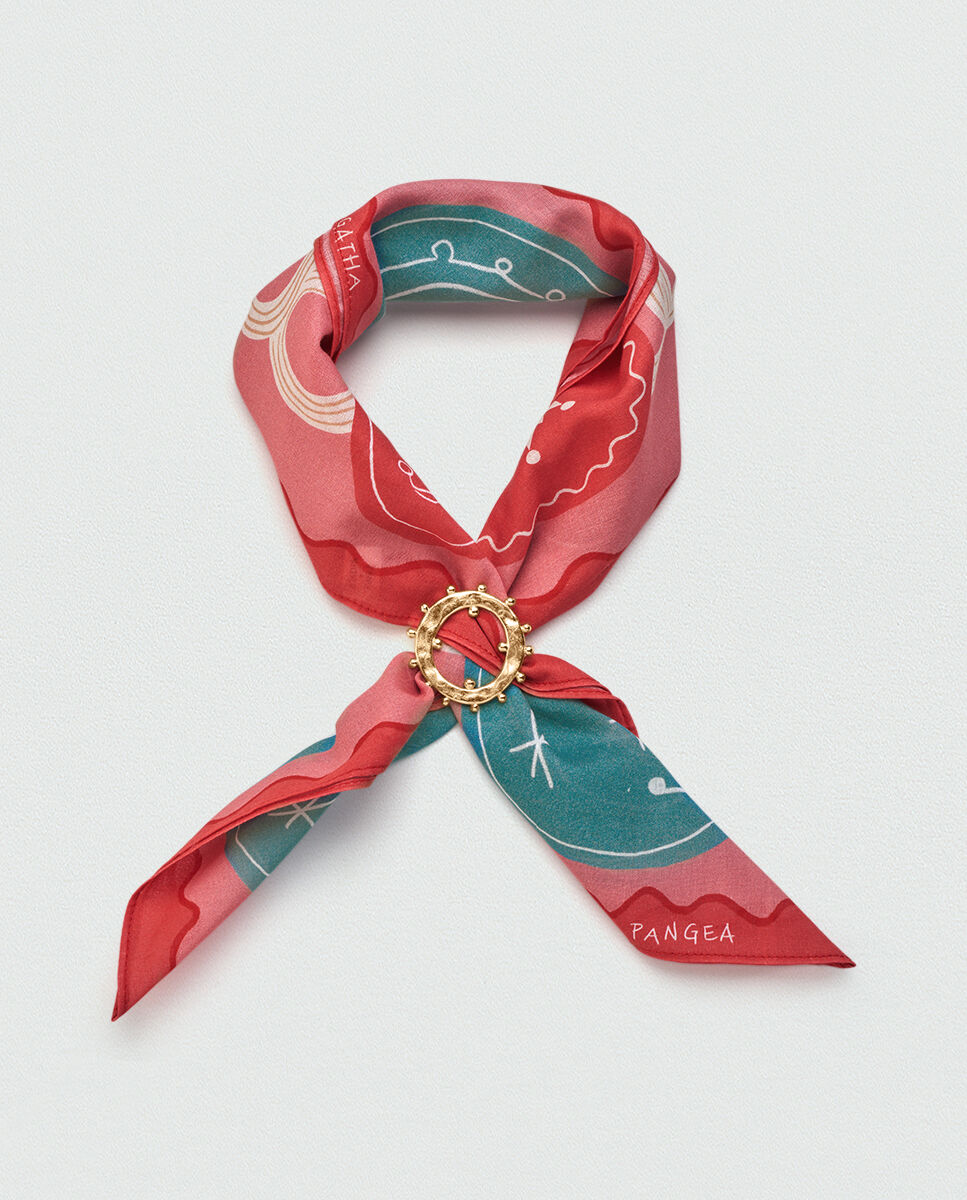 Foulard algodón bandana pangea - Agatha Paris - Multicolor Multicolor-4