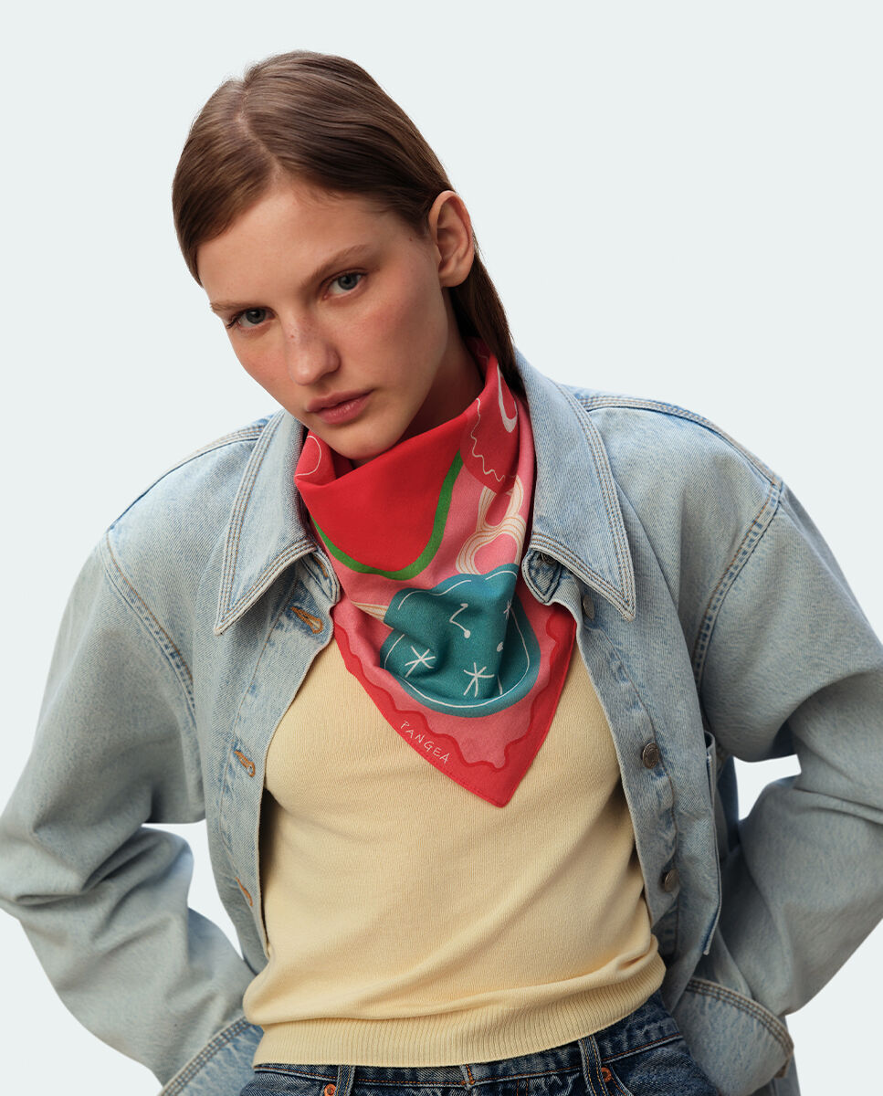 Foulard algodón bandana pangea - Agatha Paris - Multicolor Multicolor-2