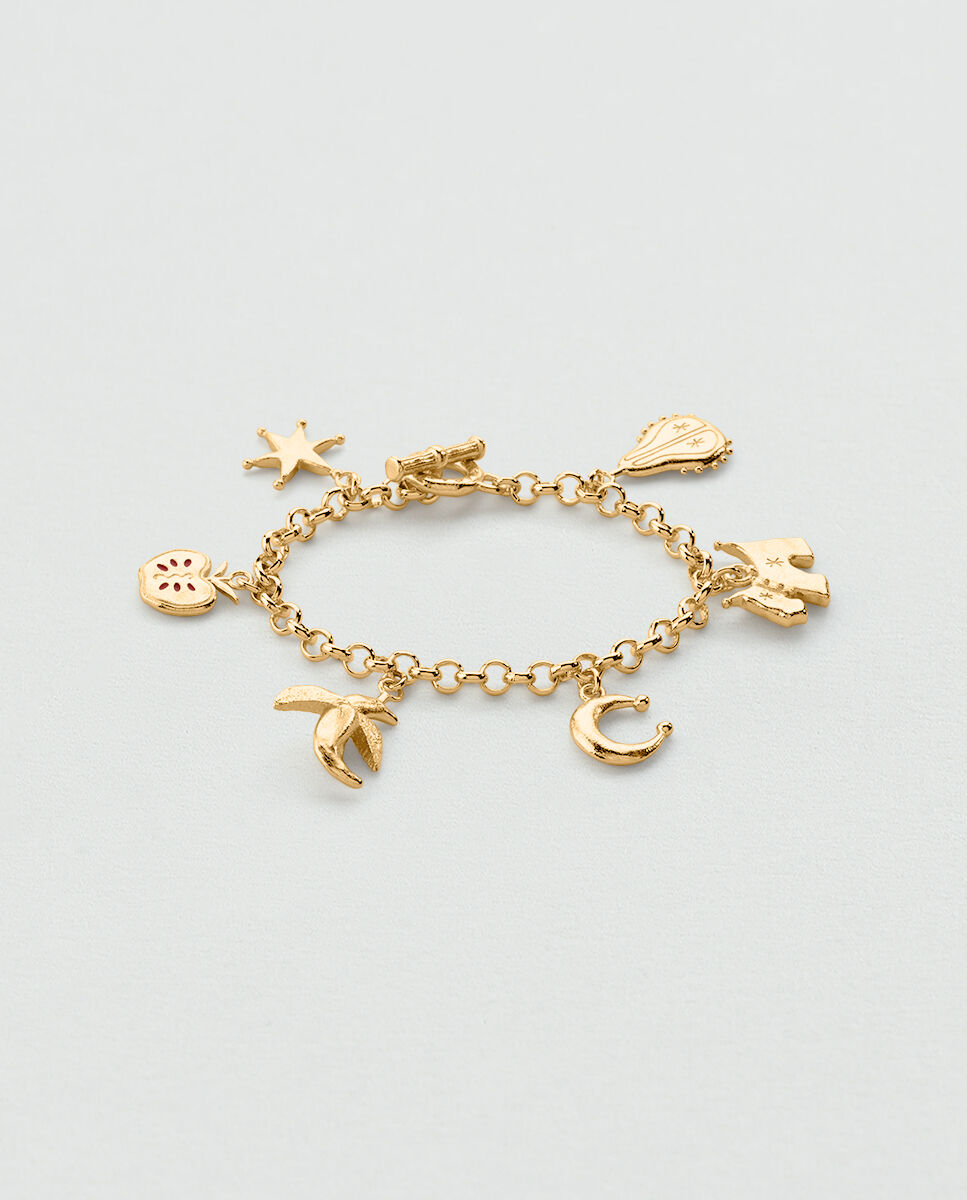 Imagen 1 de Pulsera colgantes pangea - Agatha Paris - Dorado Dorado