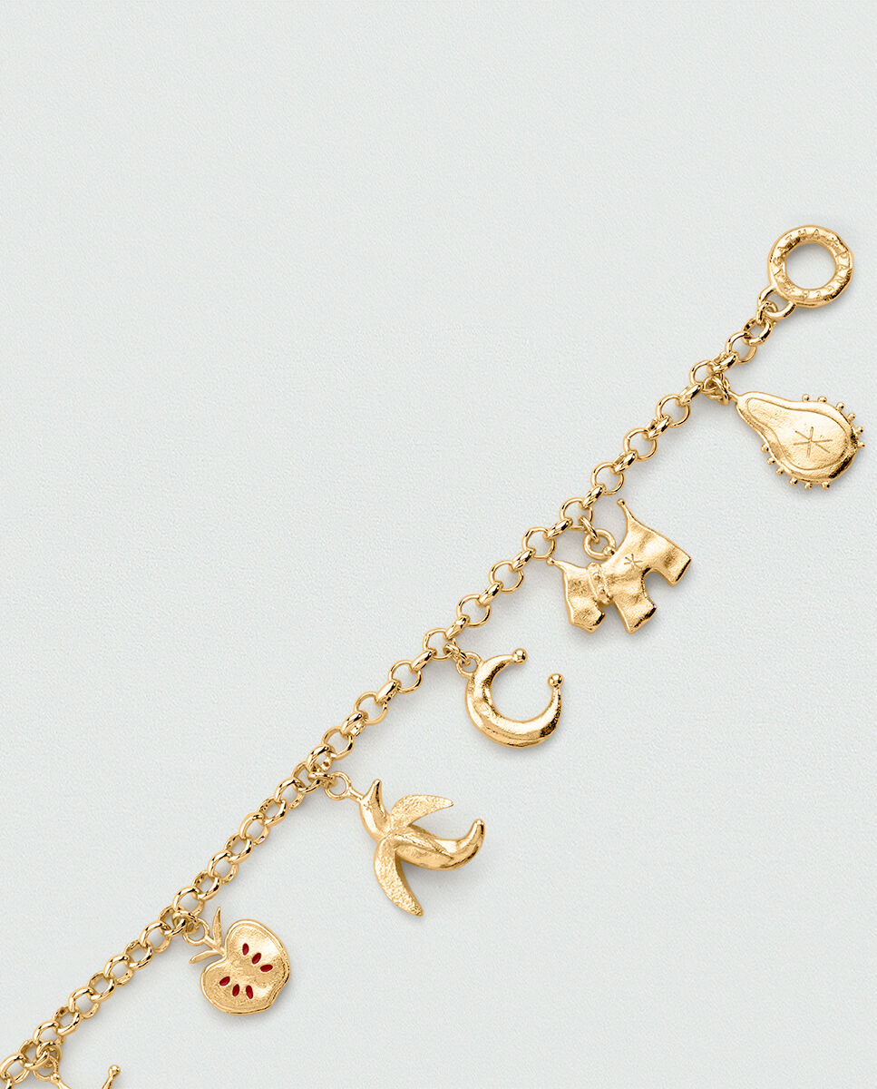 Imagen 2 de Pulsera colgantes pangea - Agatha Paris - Dorado Dorado