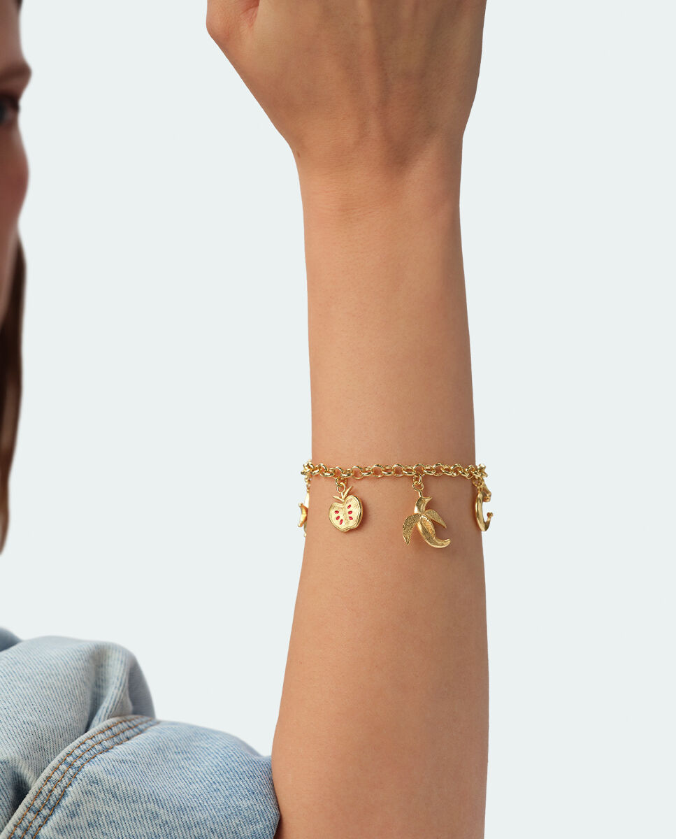 Imagen 4 de Pulsera colgantes pangea - Agatha Paris - Dorado Dorado