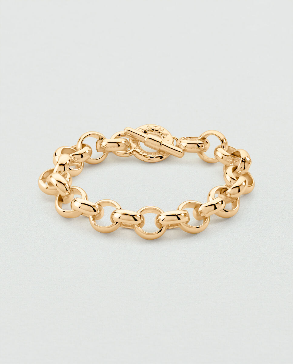 Imagen 1 de Pulsera de eslabones talismans acabada en oro tipo malla - Agatha Paris - Dorado Dorado