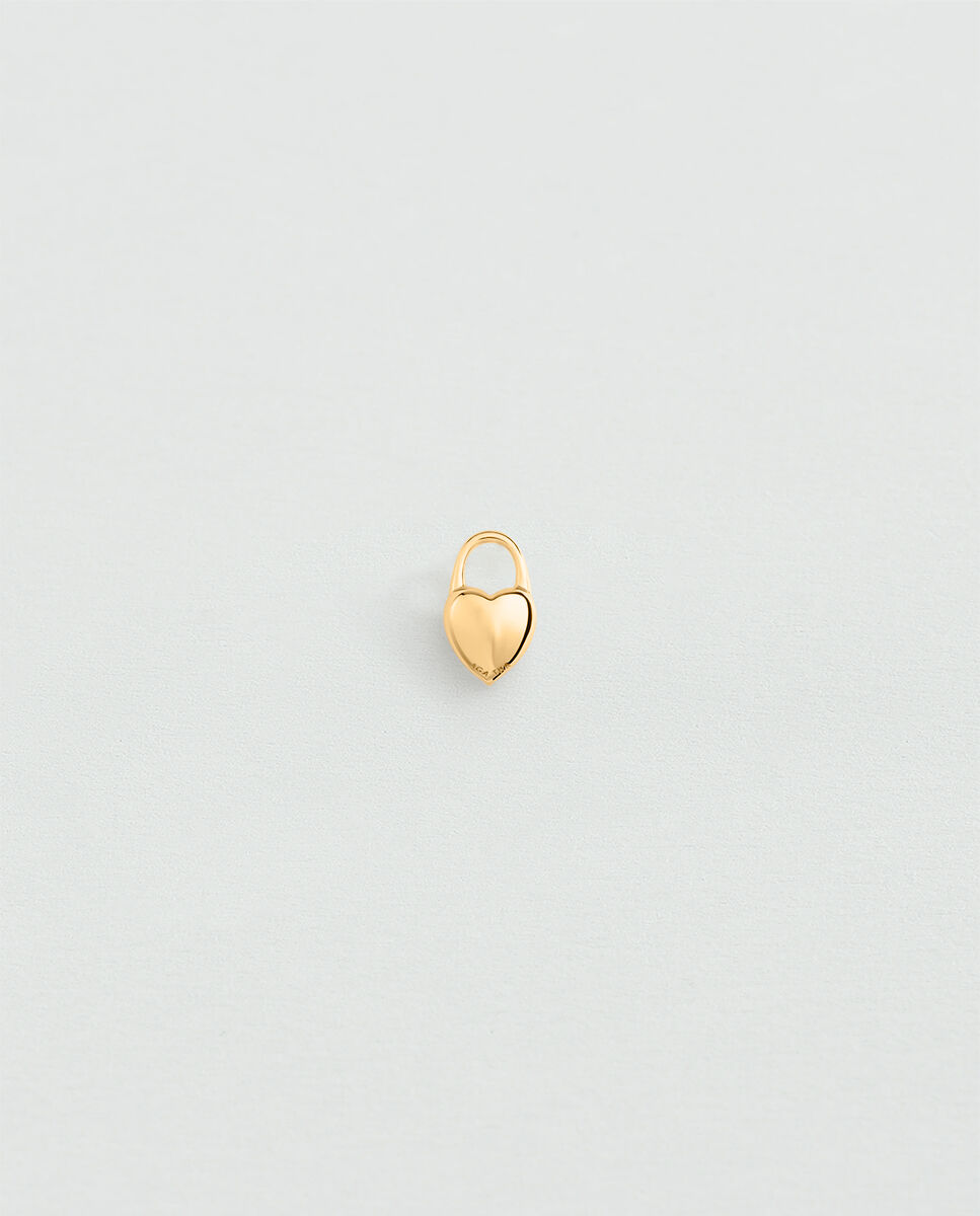 Mini corazón talismans acabado en oro con circonitas - Agatha Paris - Blanco Blanco-2