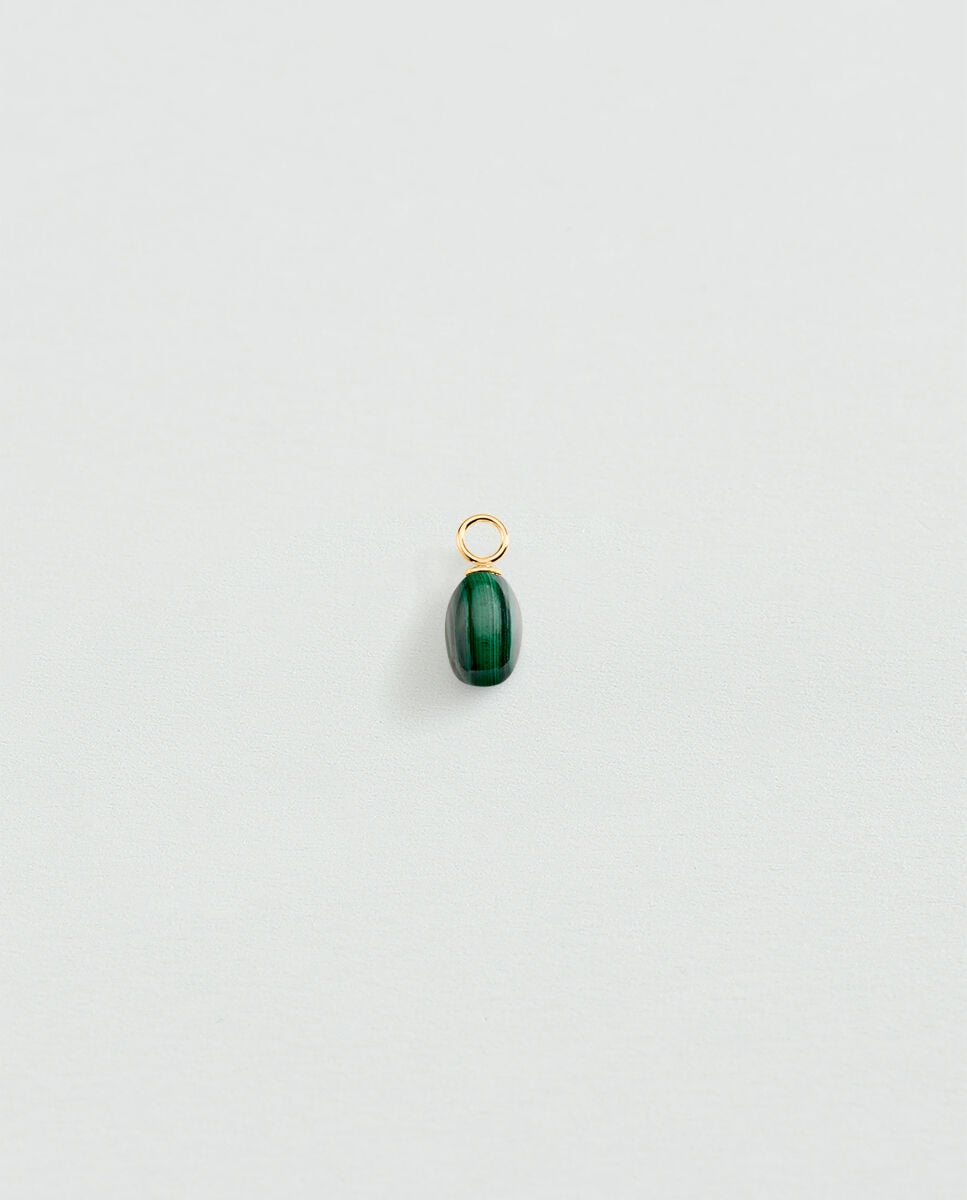 Colgante talismans acabado en oro con piedra natural - Agatha Paris - Verde Verde-2