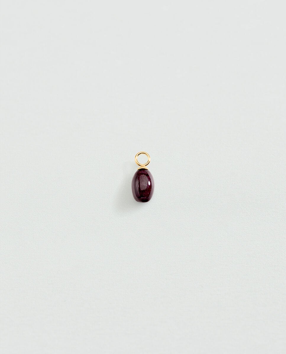 Colgante talismans acabado en oro con piedra natural - Agatha Paris - Granate Granate-2