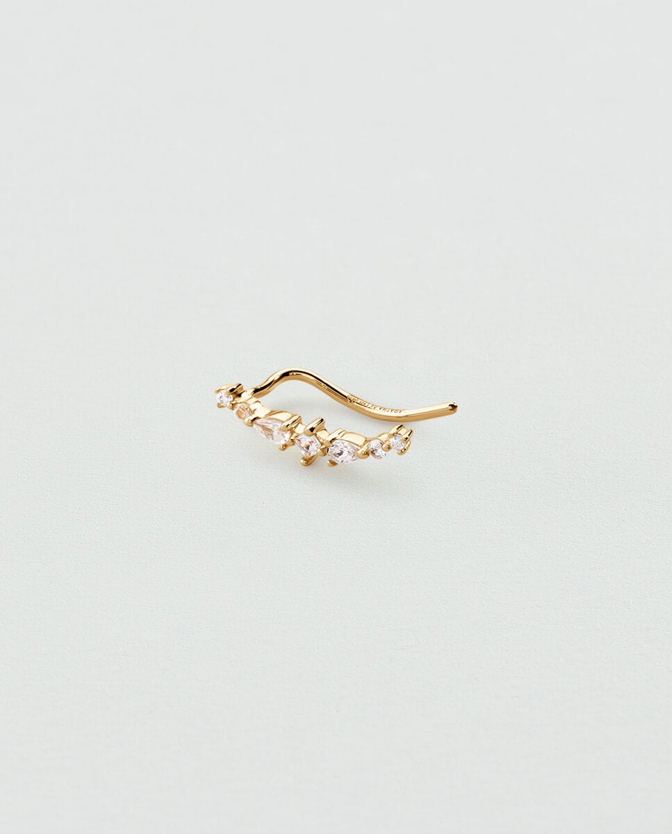 Imagen 0 de Piercing mix&match trepador de plata de ley con baño de oro Blanco