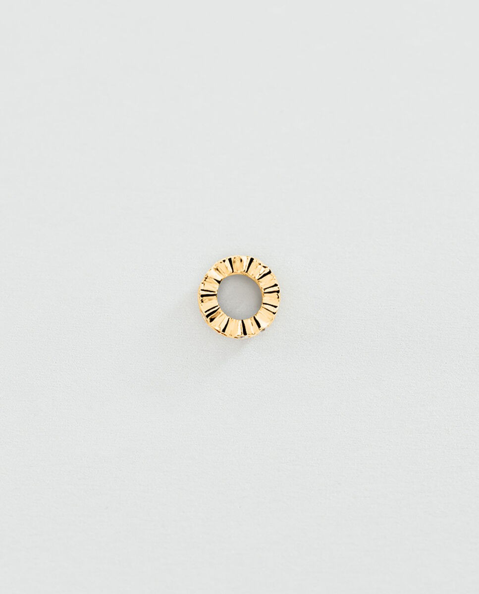 Donut lucky acabado en oro con circonitas en talla navette - Agatha Paris - Granate Granate-2