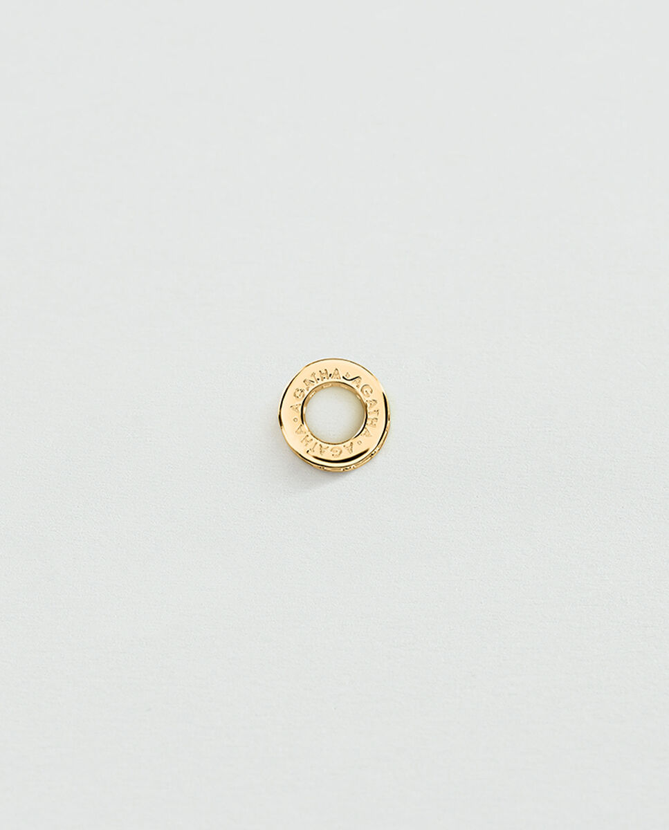 Donut lucky acabado en oro con circonitas en talla baguette - Agatha Paris - Blanco Blanco-2