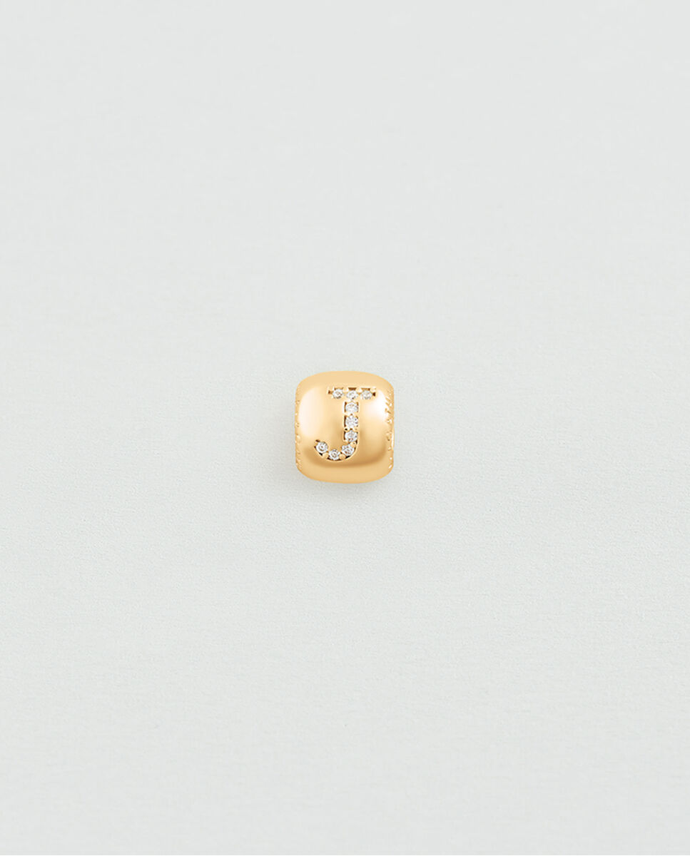 Imagen 2 de María pombo donut lucky acabado en oro con la inicial j - Agatha Paris - Blanco Blanco