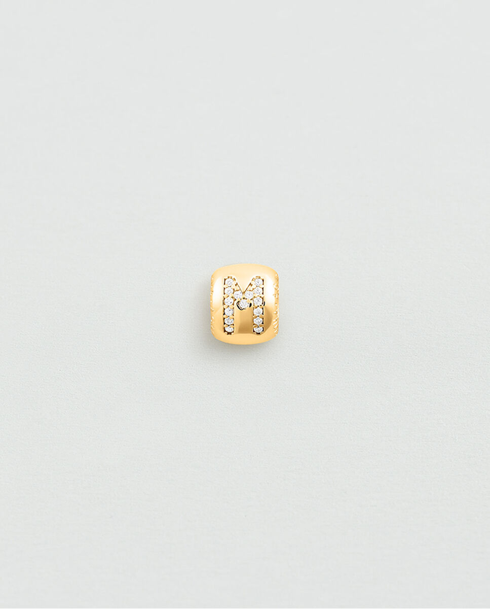 Imagen 2 de María pombo donut lucky acabado en oro con la inicial m - Agatha Paris - Blanco Blanco