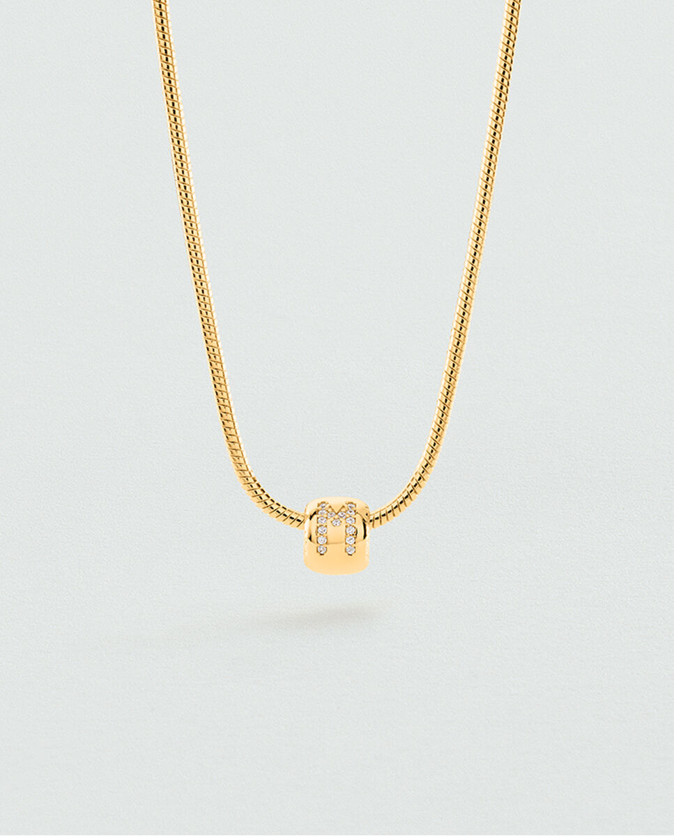 Imagen 4 de María pombo donut lucky acabado en oro con la inicial m - Agatha Paris - Blanco Blanco
