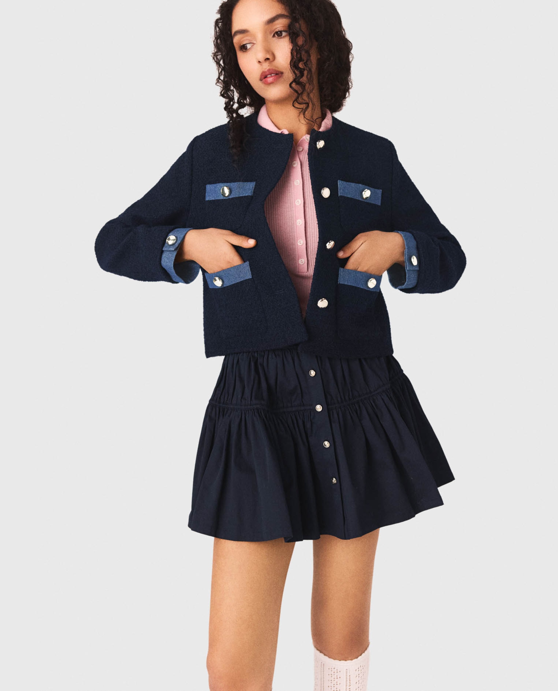 Maje - Chaqueta de mujer larga liso.
