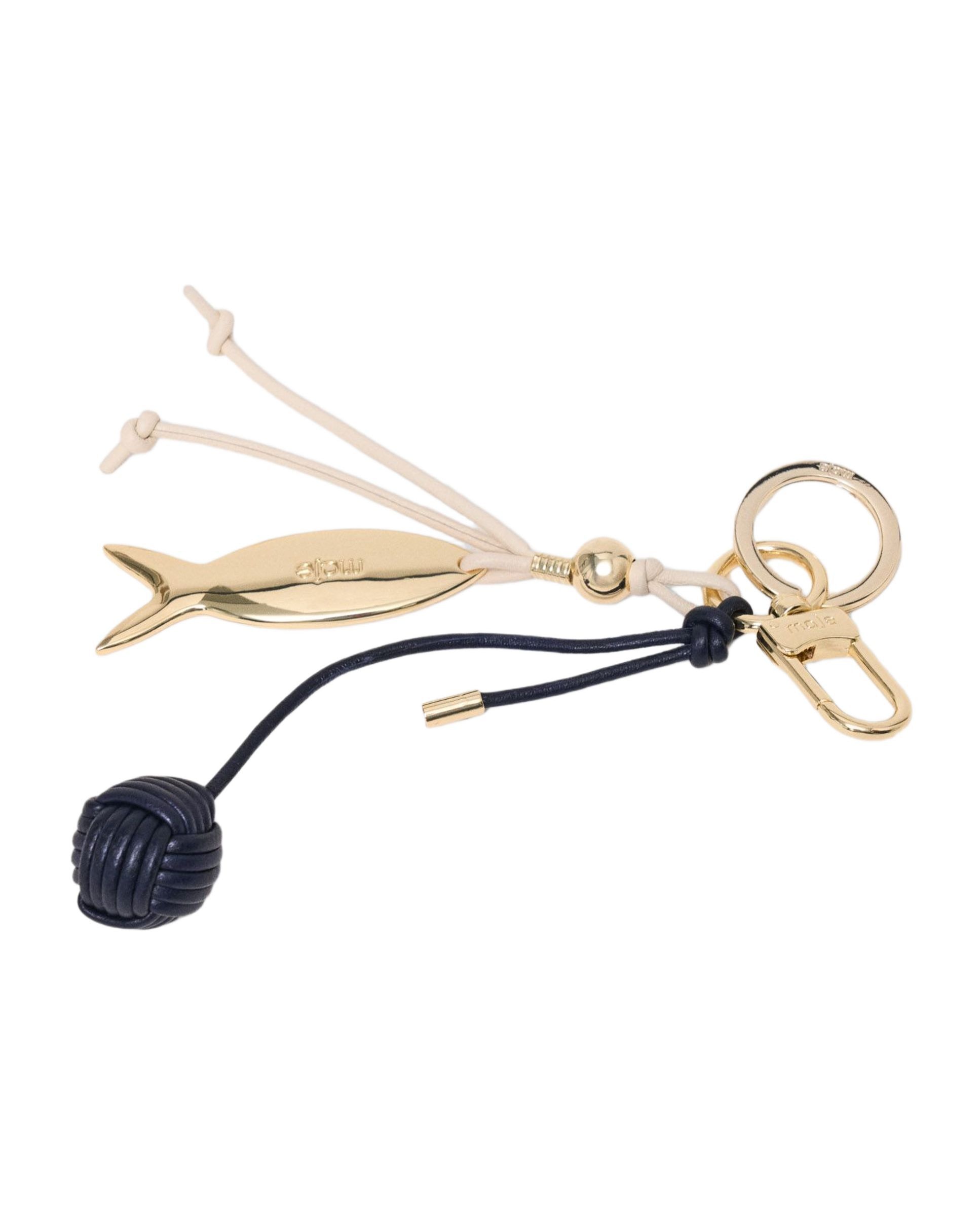 Llavero de mujer con colgantes en piel y metal, estilo marinero - Maje - Multicolor Multicolor-5