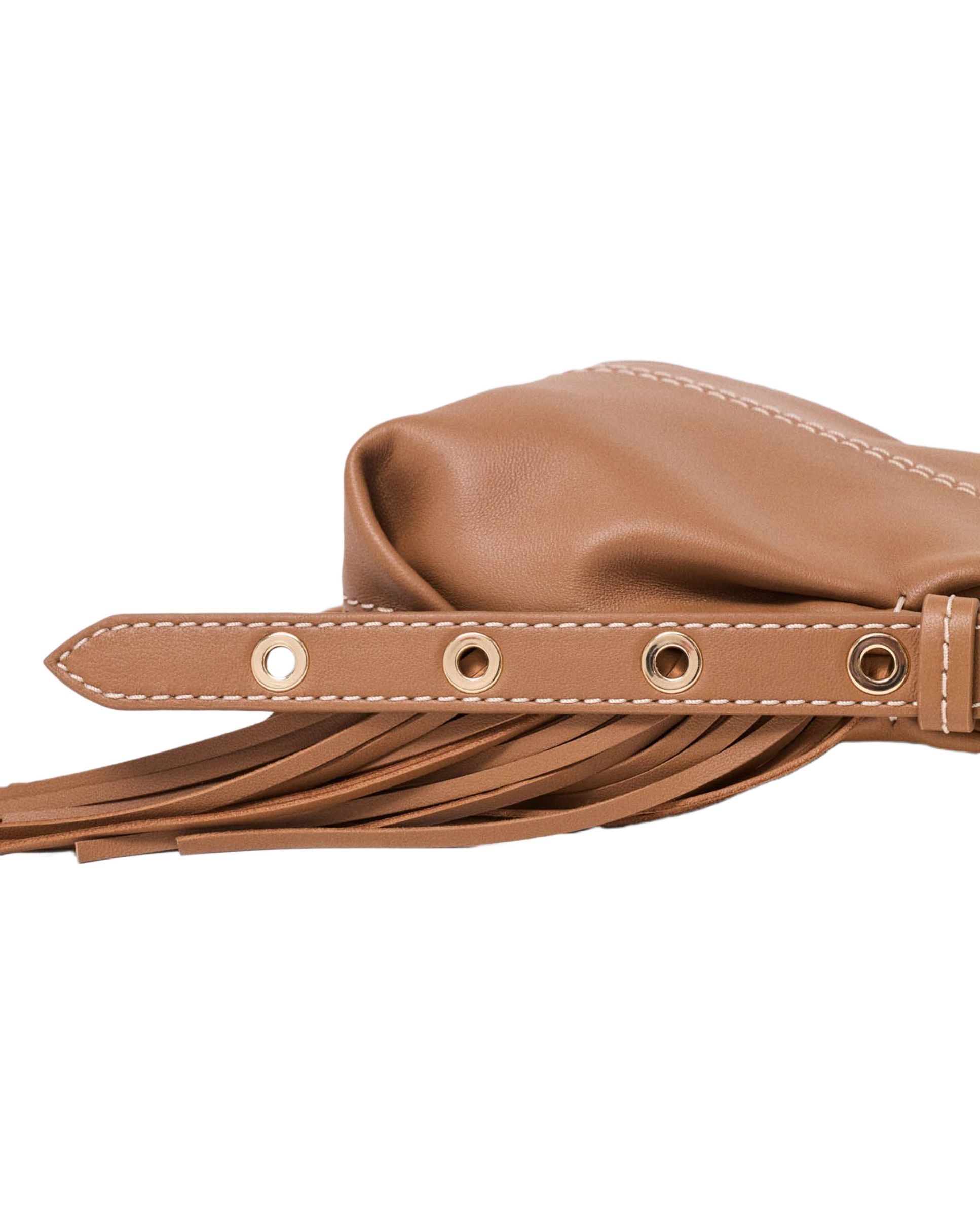 Bolso micro miss m de piel con pespuntes, multiposición y cierre solapa - Maje - Marrón Marrón-9