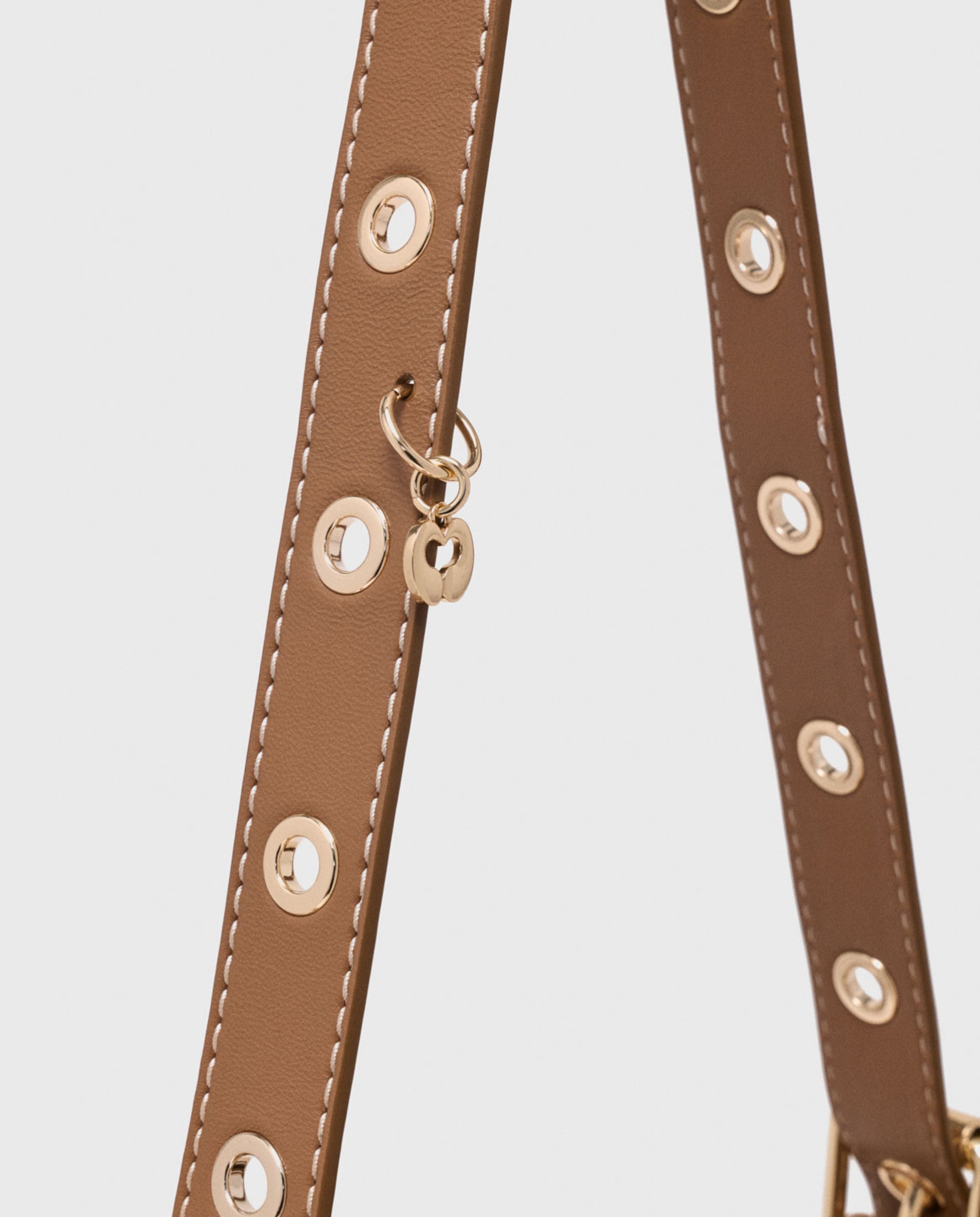 Bandolera de mujer mini de lona y piel con solapa multiposición - Maje - Crudo Crudo-10