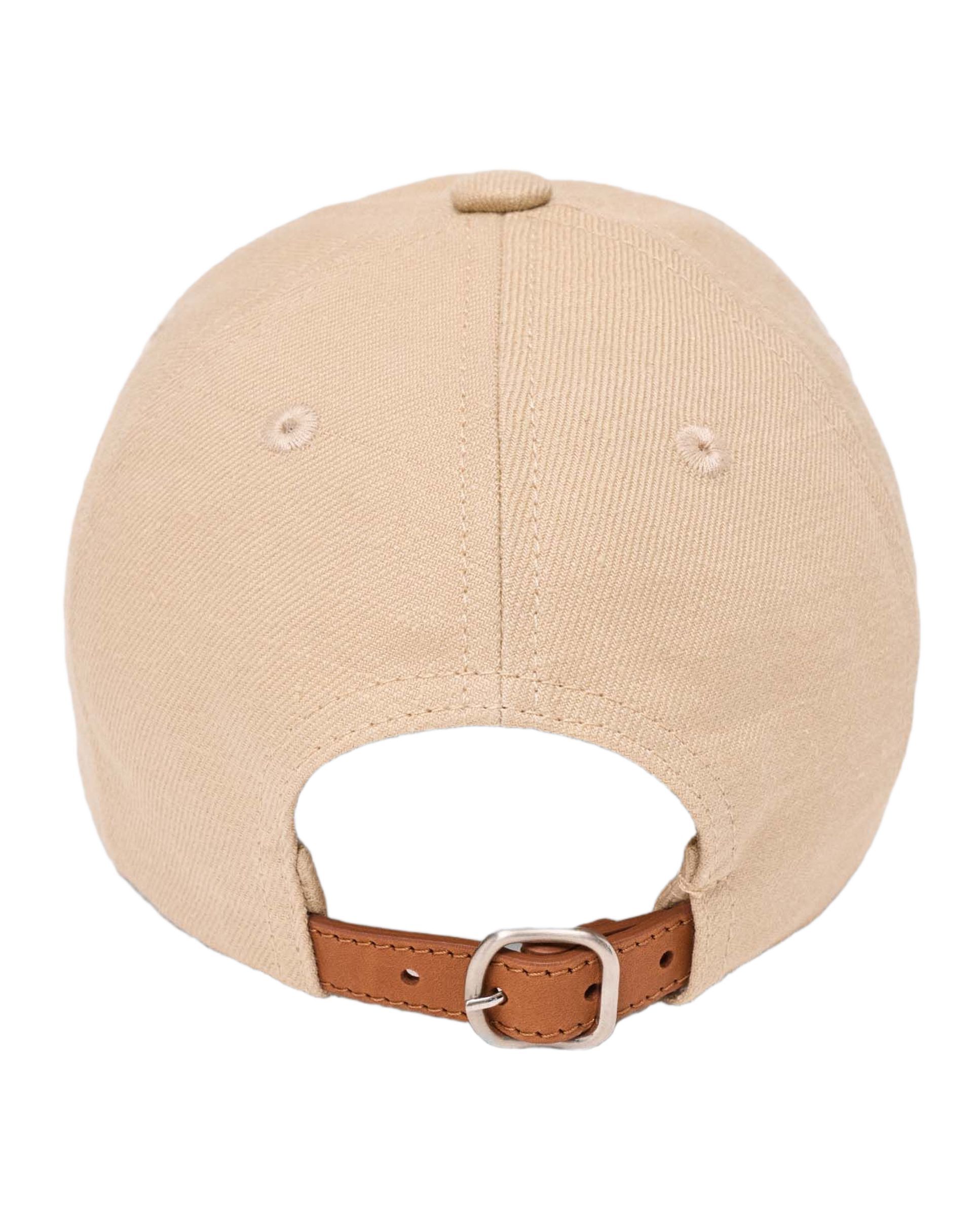 Gorra de mujer de mezcla de lino con logo corazón y correa de piel - Maje - Beige Beige-4