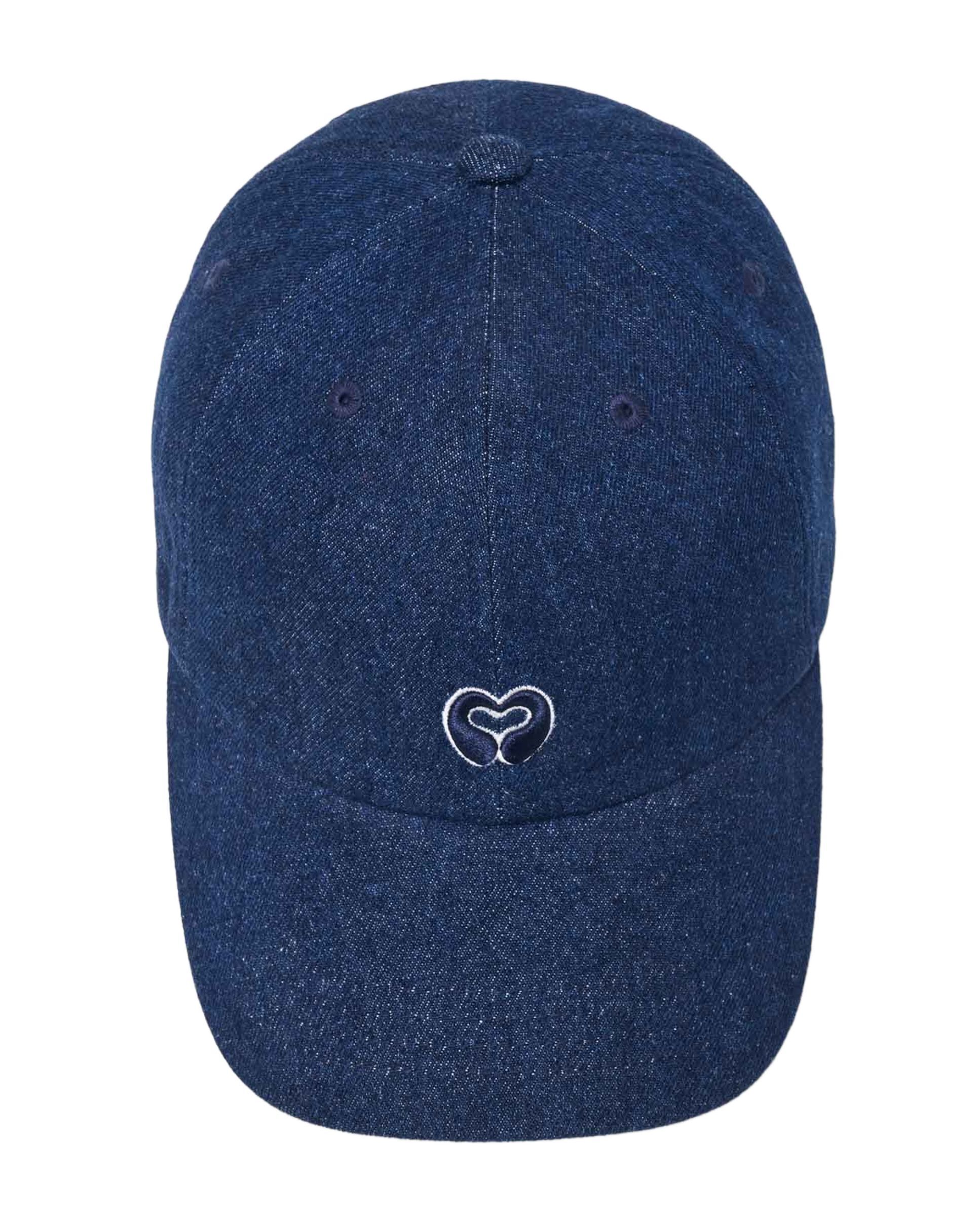 Gorra de mujer de denim crudo con logo bordado - Maje - Azul marino Azul marino-8