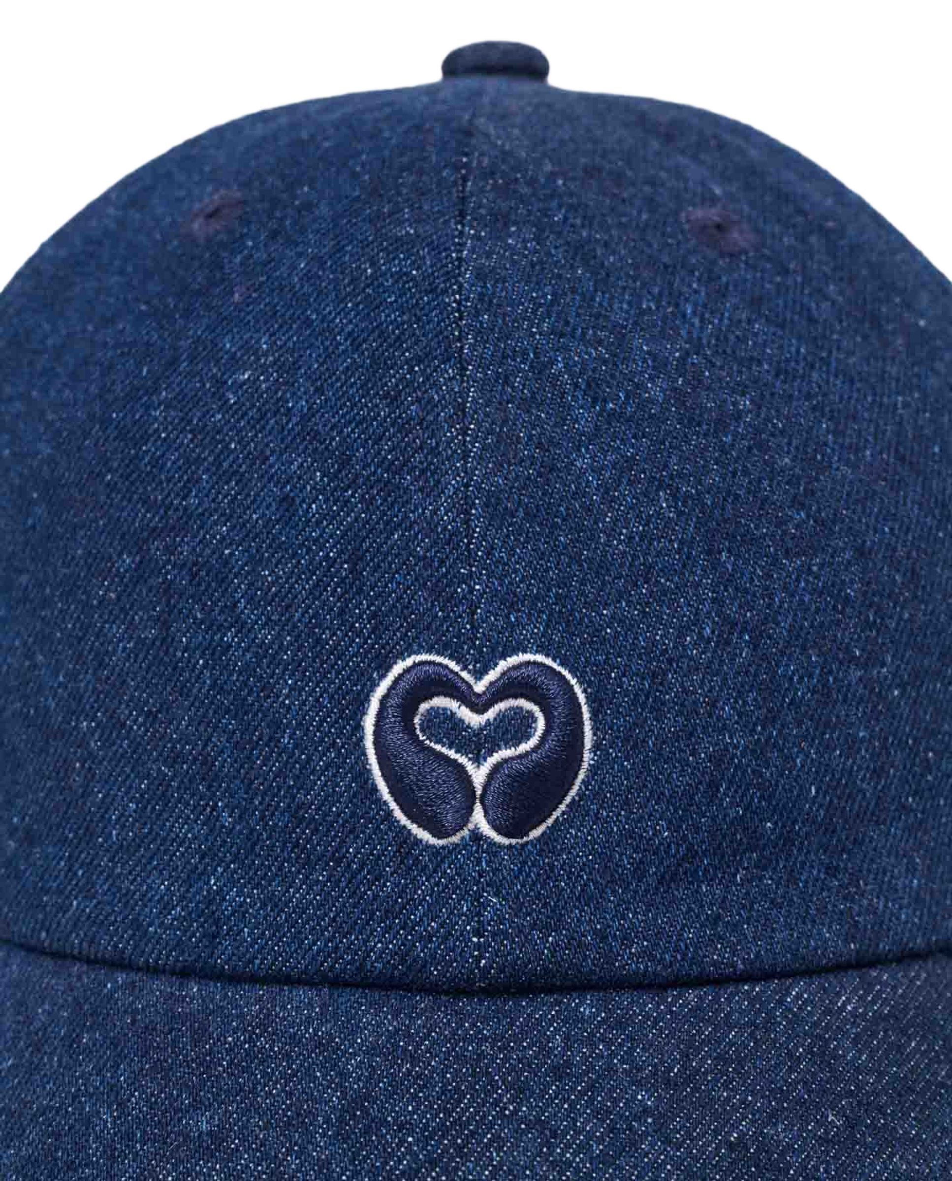 Gorra de mujer de denim crudo con logo bordado - Maje - Azul marino Azul marino-9