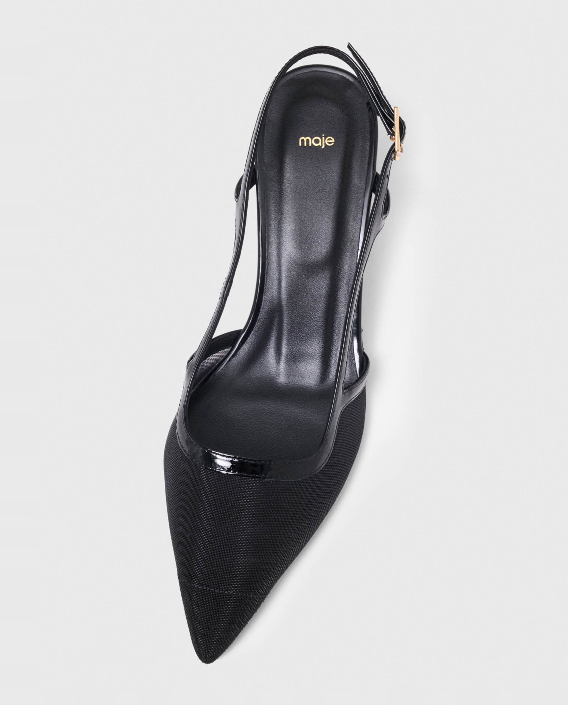 Imagen 7 de Zapatos de salón de mujer de charol y rejilla - Maje - Negro Negro