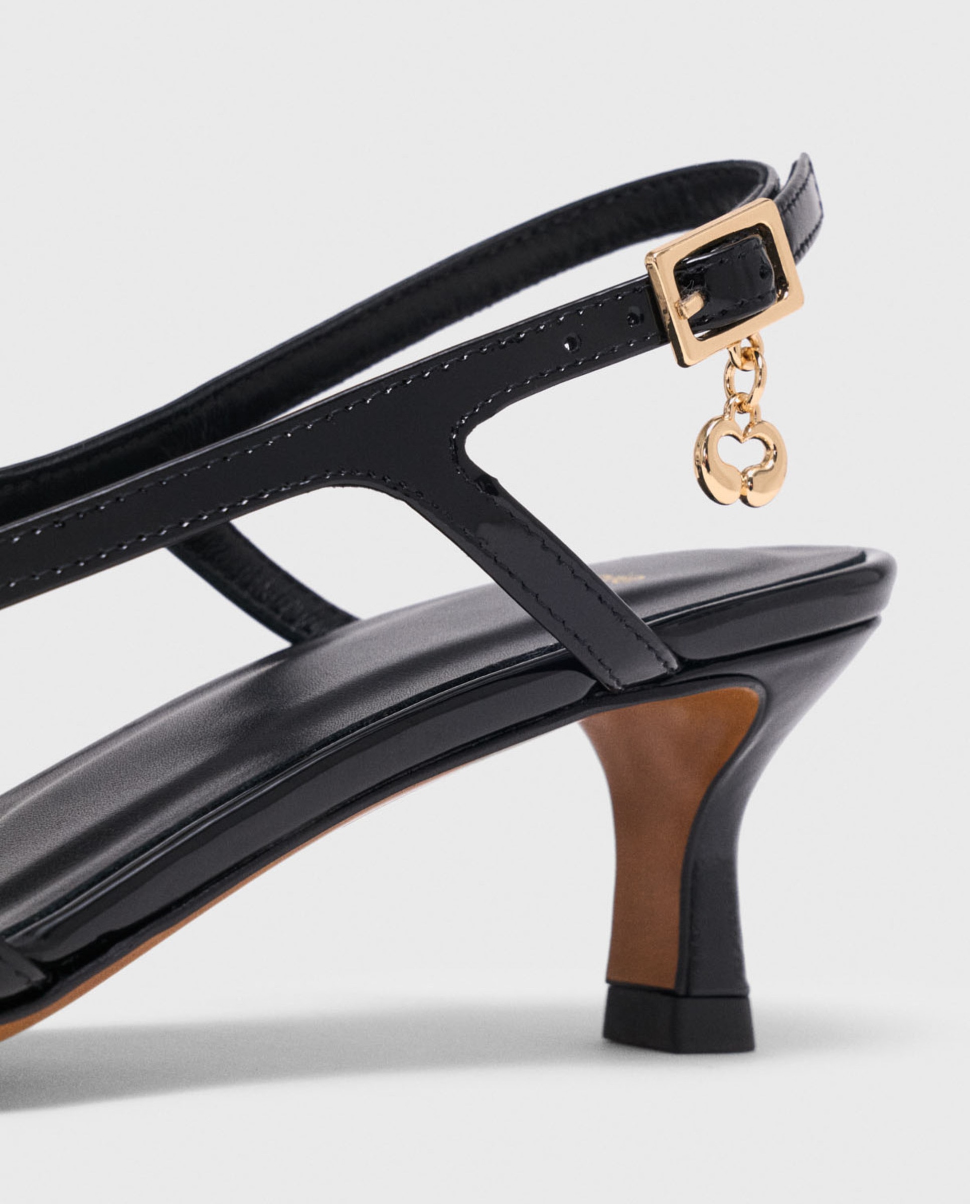 Imagen 9 de Zapatos de salón de mujer de charol y rejilla - Maje - Negro Negro