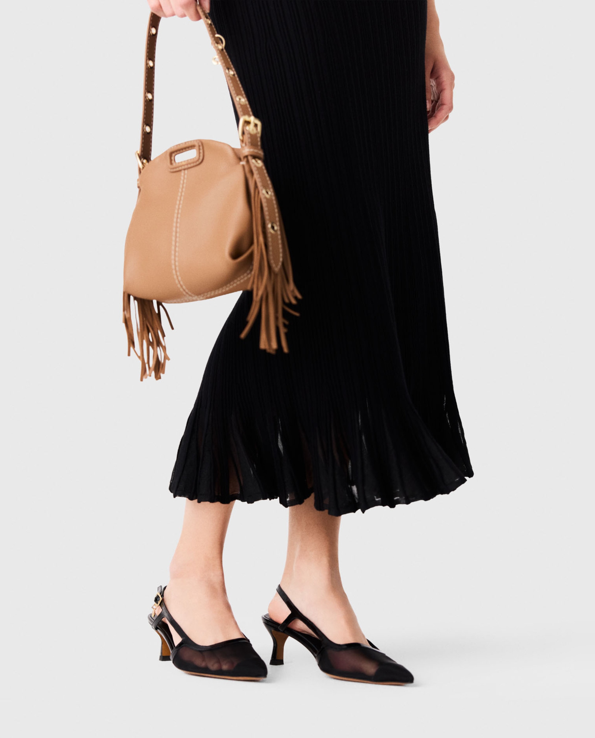 Imagen 3 de Zapatos de salón de mujer de charol y rejilla - Maje - Negro Negro