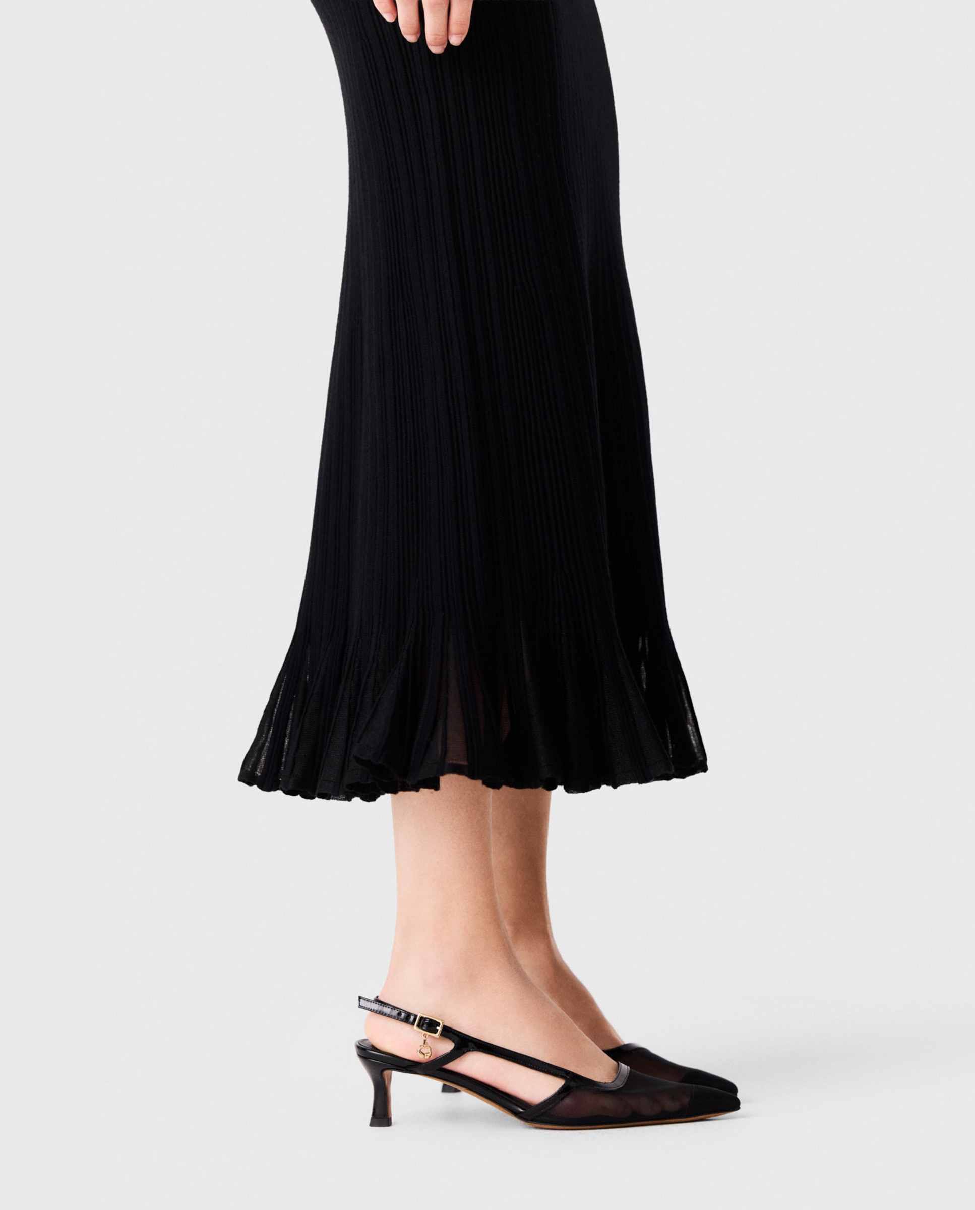Imagen 4 de Zapatos de salón de mujer de charol y rejilla - Maje - Negro Negro