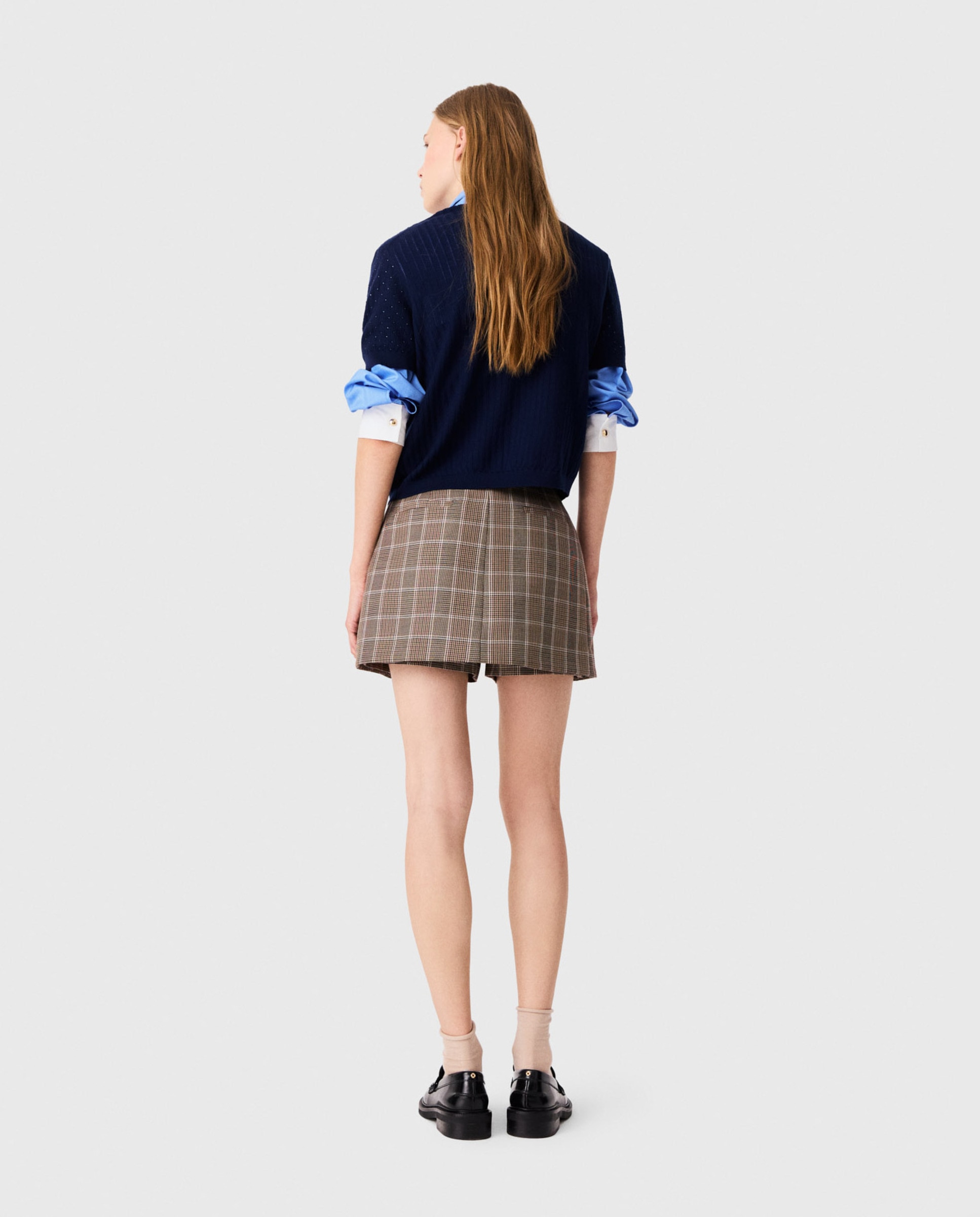 Jersey de mujer de punto acanalado con strass - Maje - Azul marino Azul marino-2