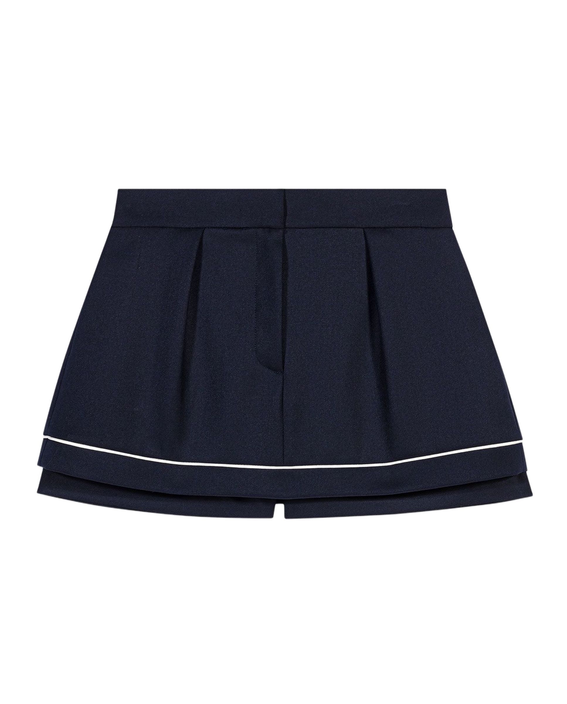 Pantalón corto de mujer sastre con ilusión de minifalda - Maje - Azul marino Azul marino-7