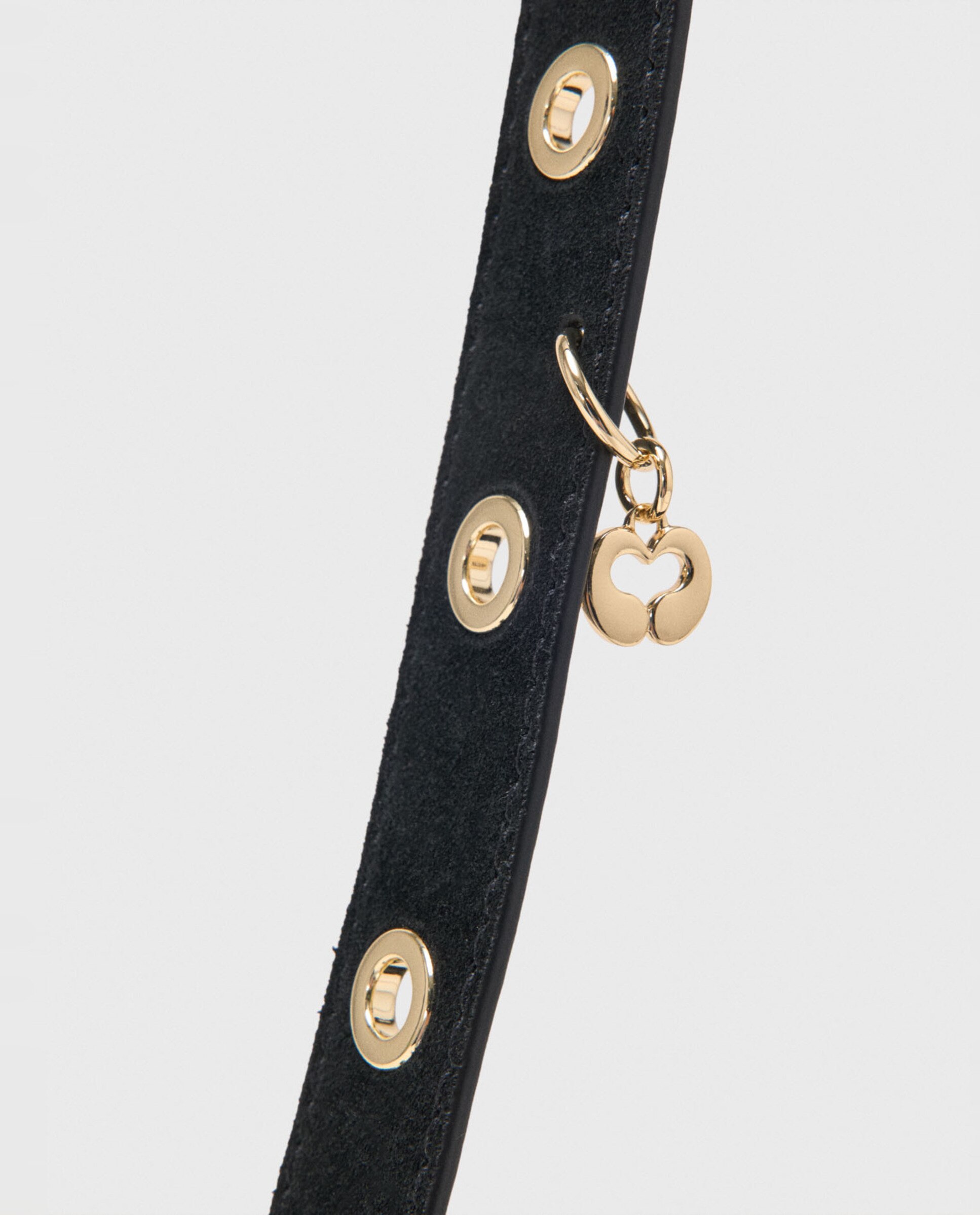 Bolso mini de ante con solapa multiposición - Maje - Negro Negro-6