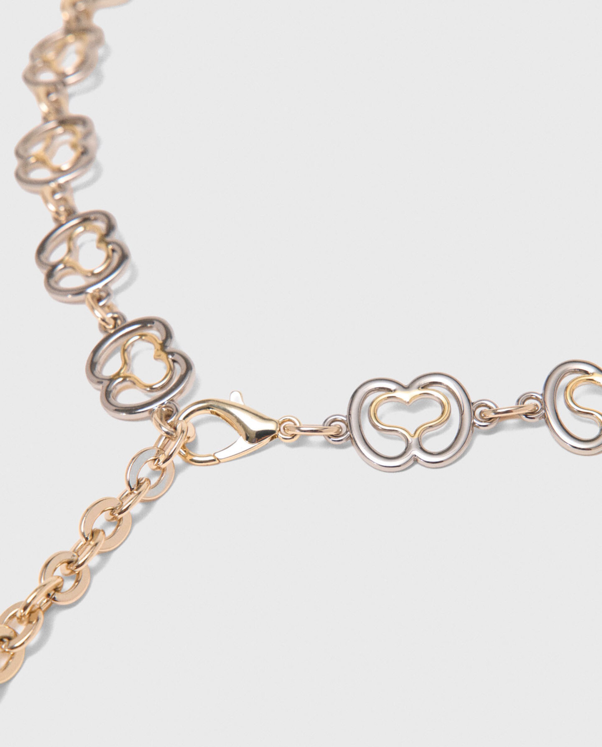 Cinturón de mujer eslabones corazón dorados - Maje - Oro / Plata Oro / Plata-5