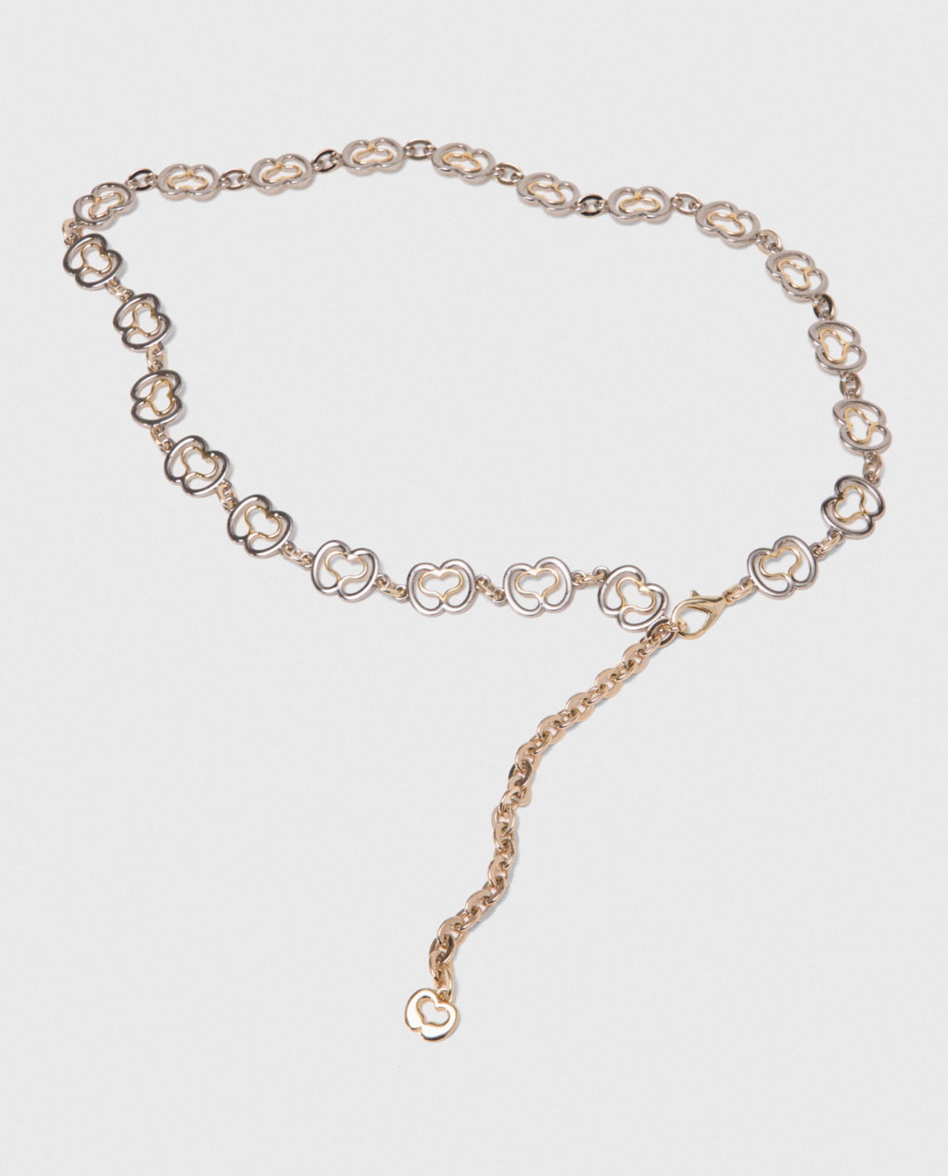 Cinturón de mujer eslabones corazón dorados - Maje - Oro / Plata Oro / Plata-7