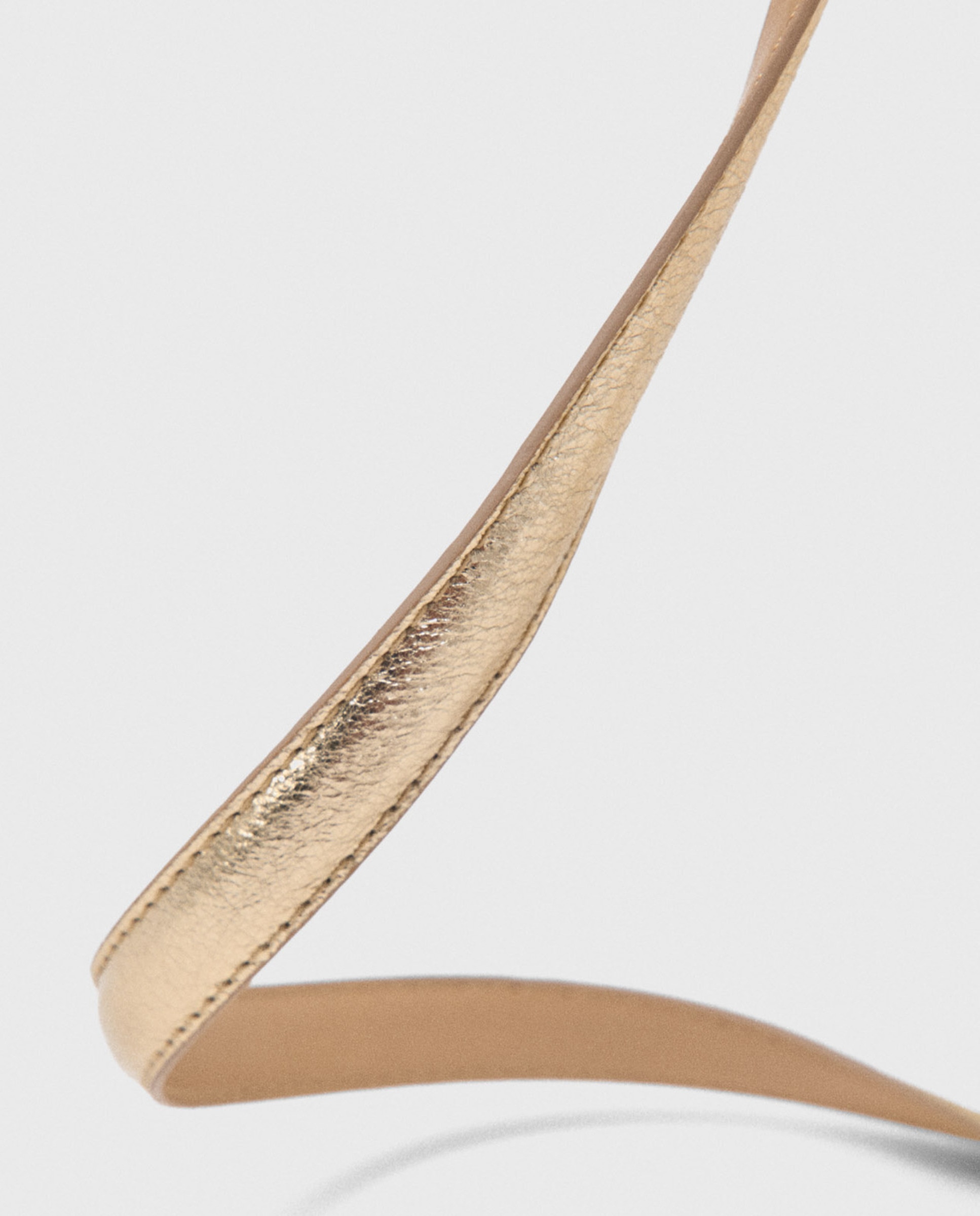 Cinturón femenino festivo metálico fino ajustable con hebilla corazón - Maje - Dorado Dorado-6