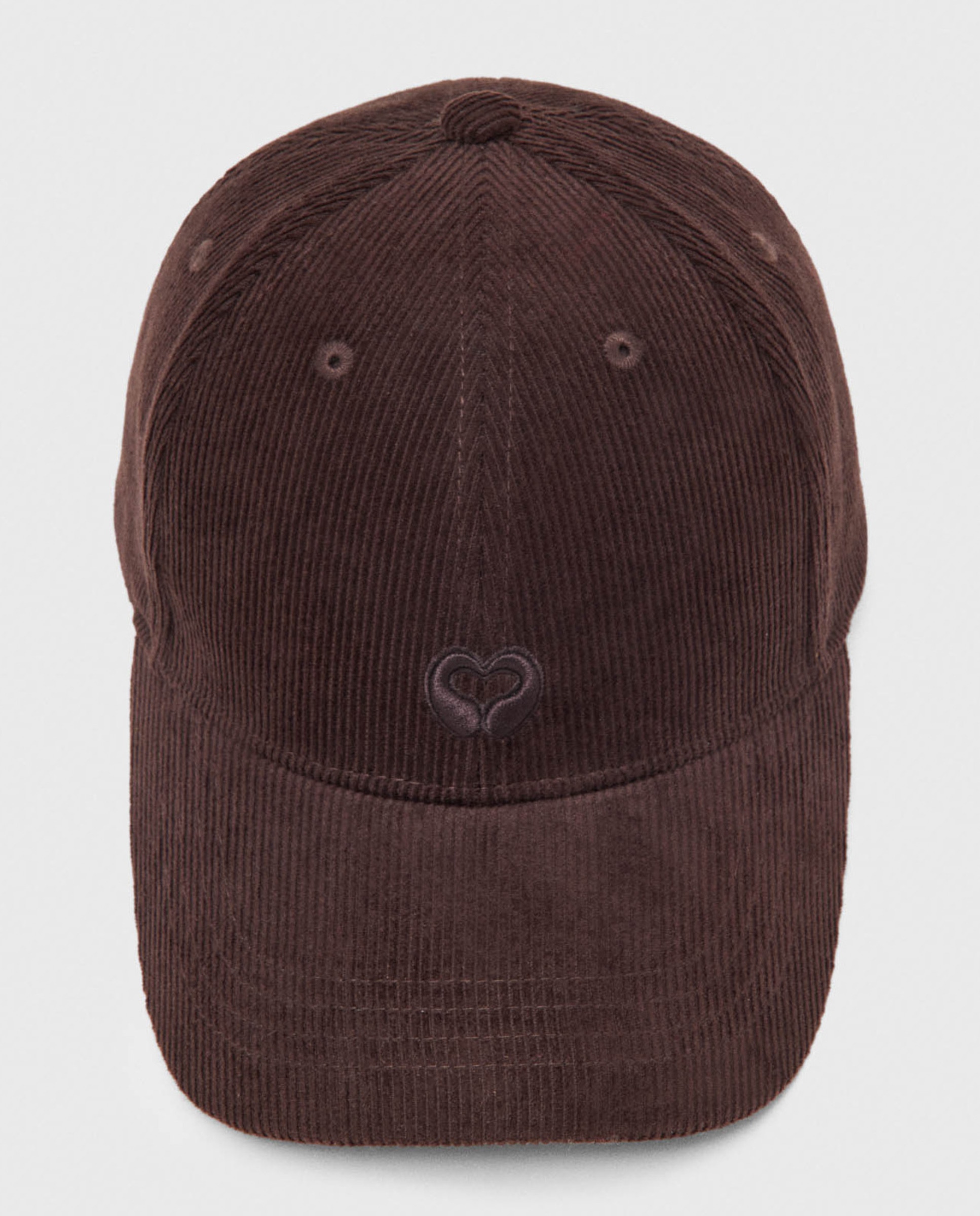 Gorra de mujer de pana de algodón con visera curva - Maje - Marrón oscuro Marrón oscuro-5