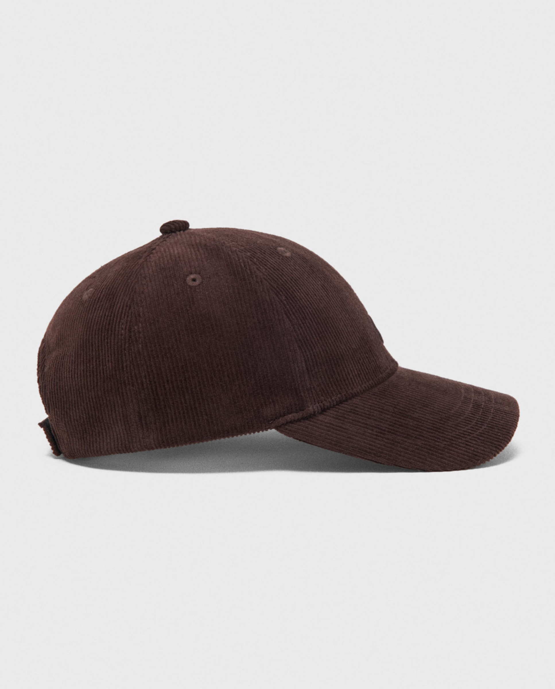 Gorra de mujer de pana de algodón con visera curva - Maje - Marrón oscuro Marrón oscuro-4