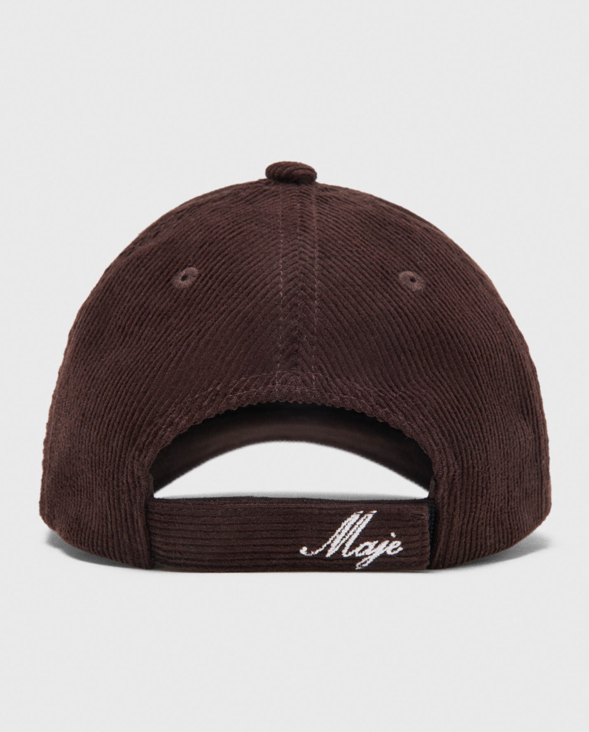 Gorra de mujer de pana de algodón con visera curva - Maje - Marrón oscuro Marrón oscuro-7