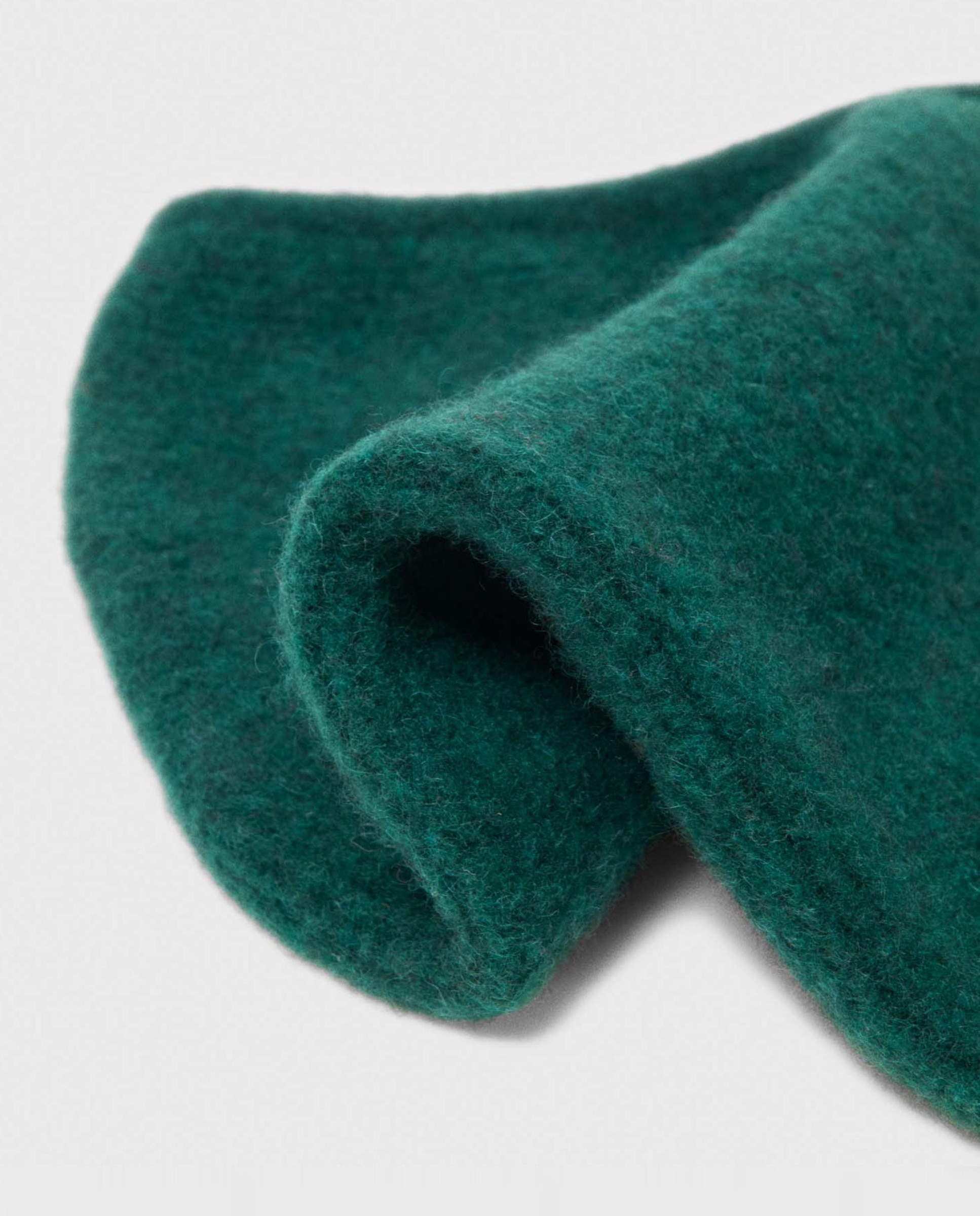 Pasamontañas de mujer en lana de yak, acanalado y ajustable - Maje - Verde oscuro Verde oscuro-5