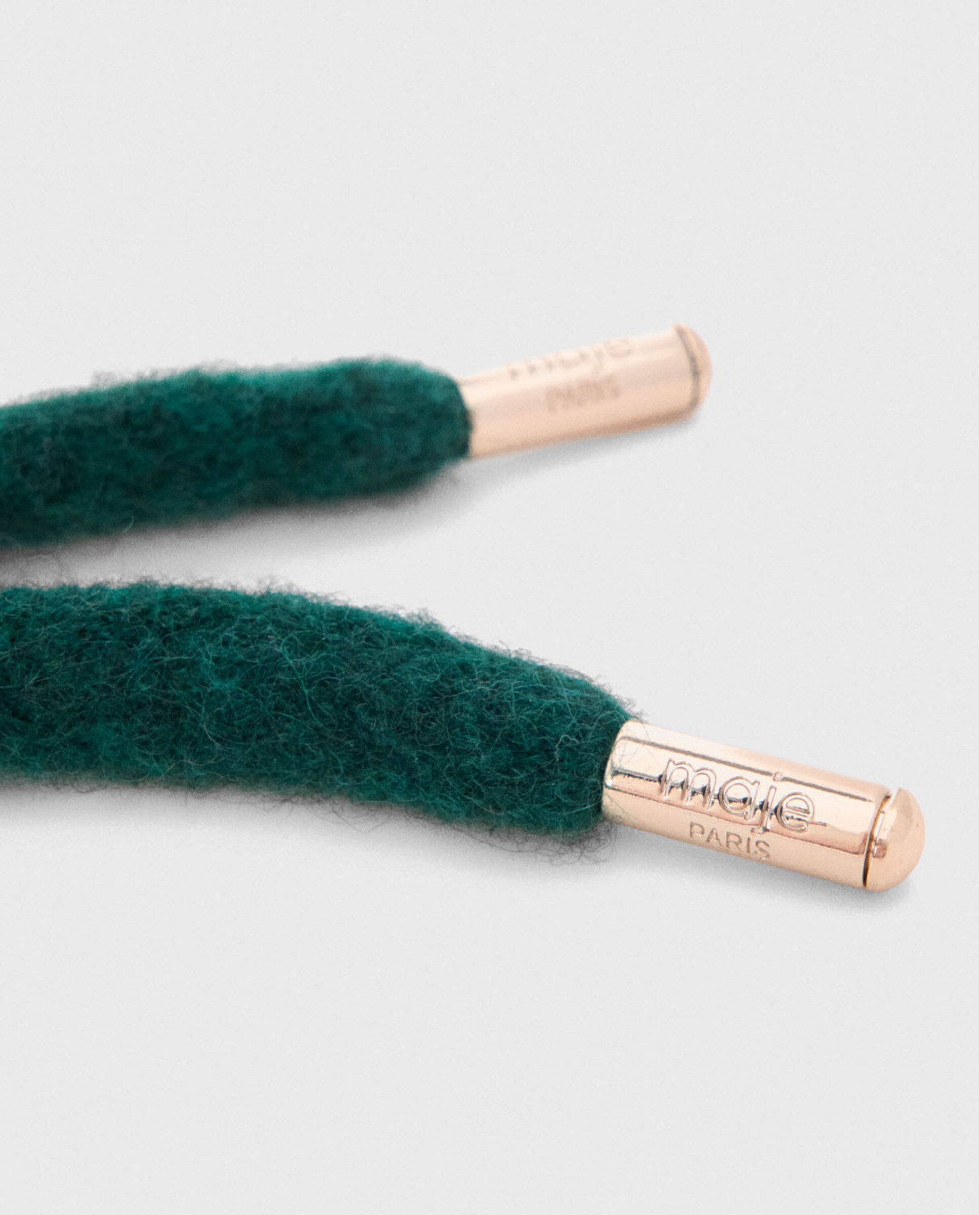 Pasamontañas de mujer en lana de yak, acanalado y ajustable - Maje - Verde oscuro Verde oscuro-9