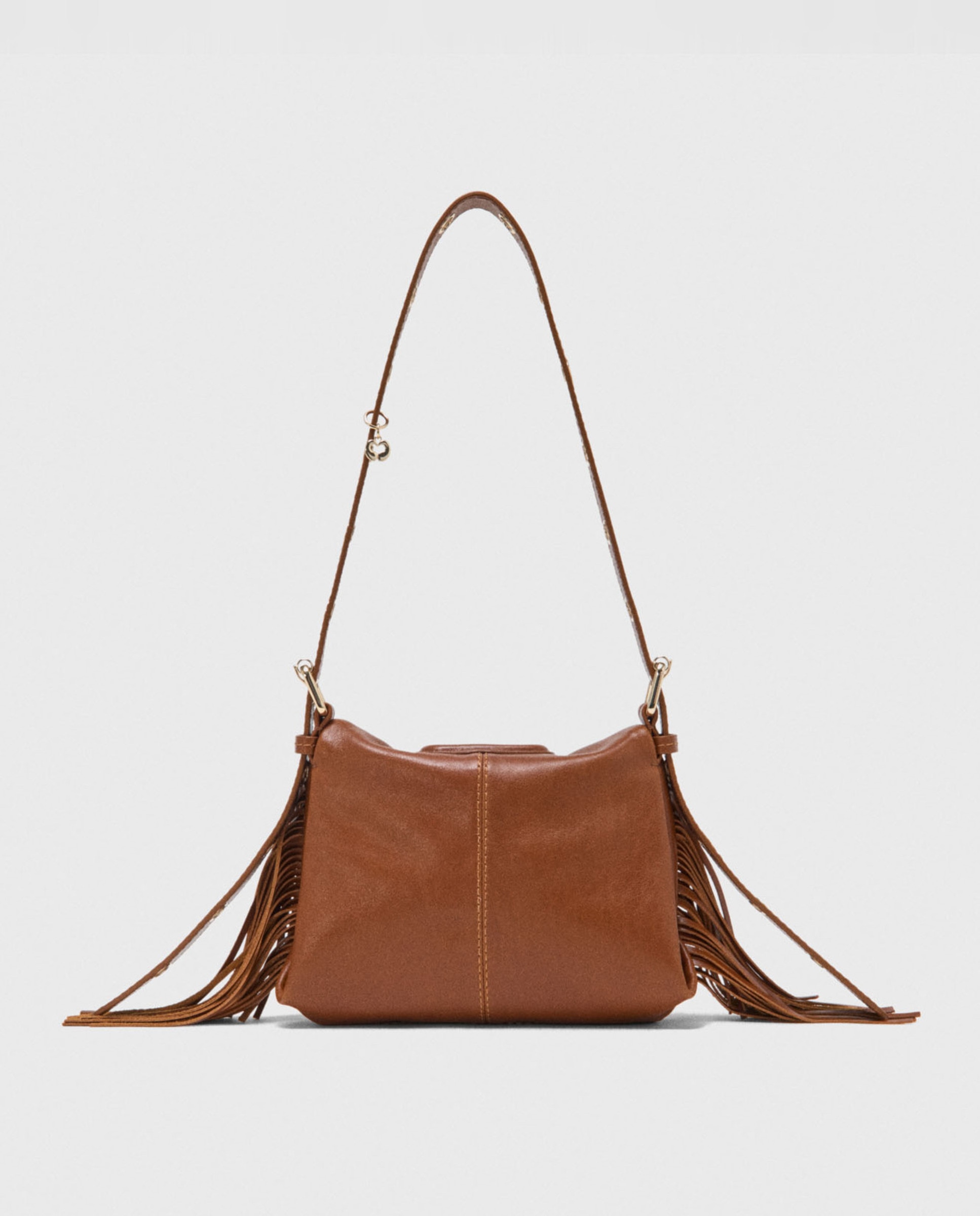 Bolso de mujer Miss M mini de cuero liso - Maje - Tabaco Tabaco-7