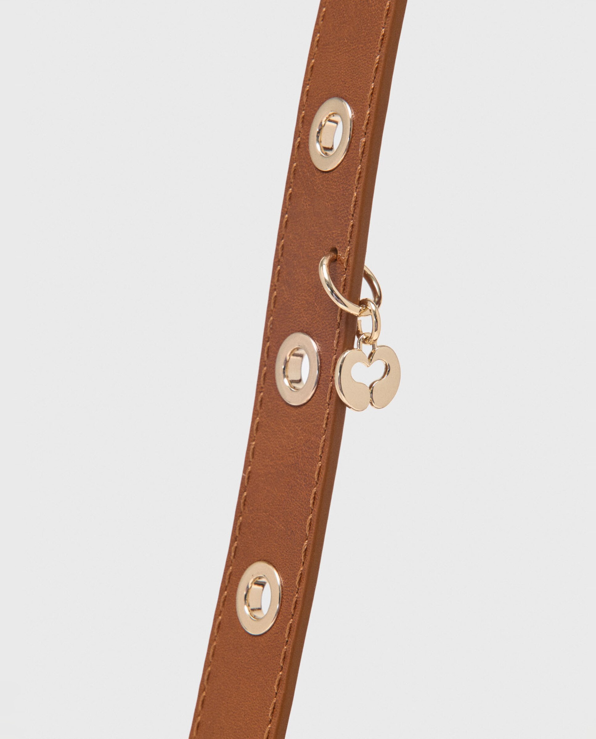 Bolso de mujer Miss M mini de cuero liso - Maje - Tabaco Tabaco-10