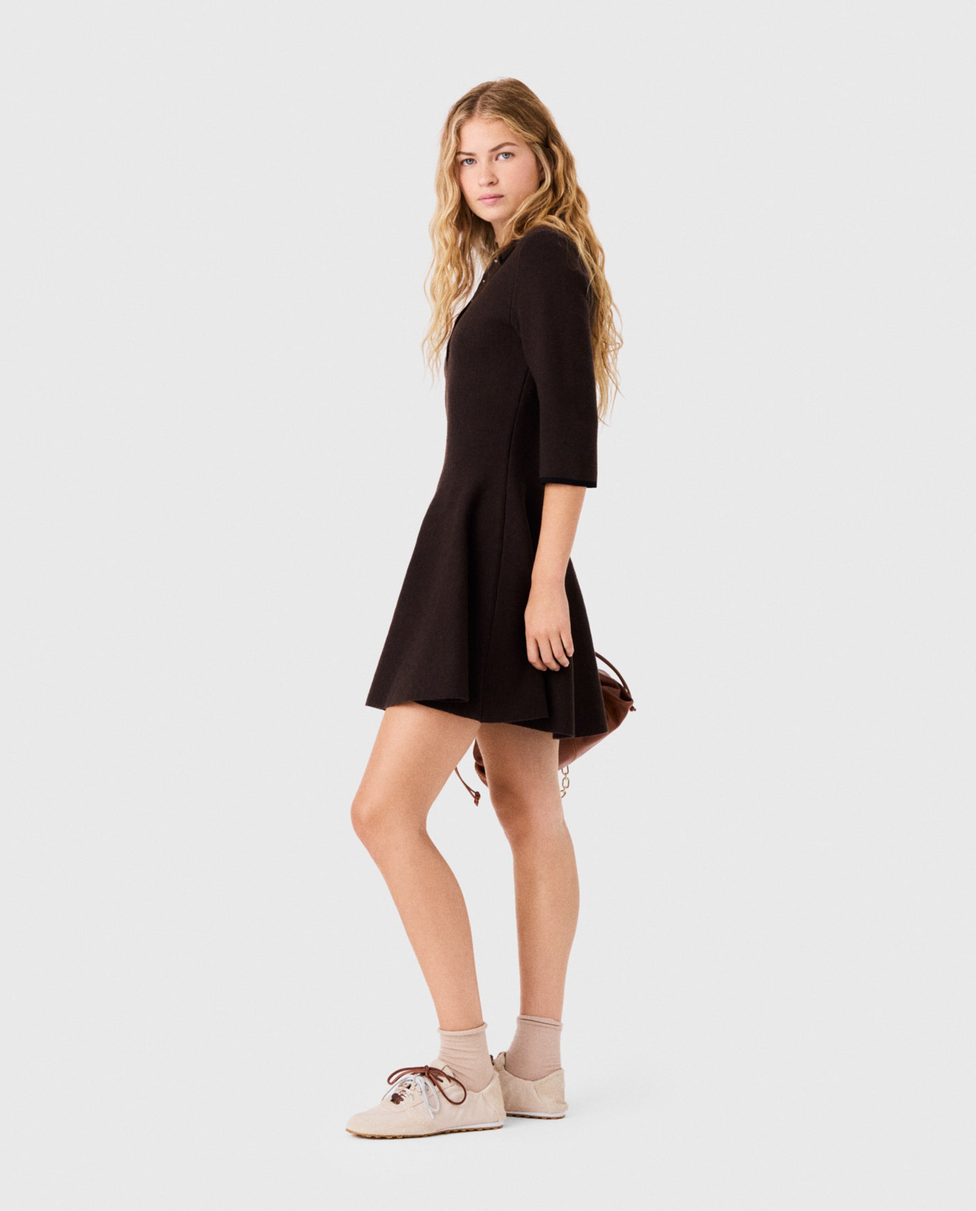 Imagen 2 de Vestido corto polo - Maje - Marrón oscuro Marrón oscuro