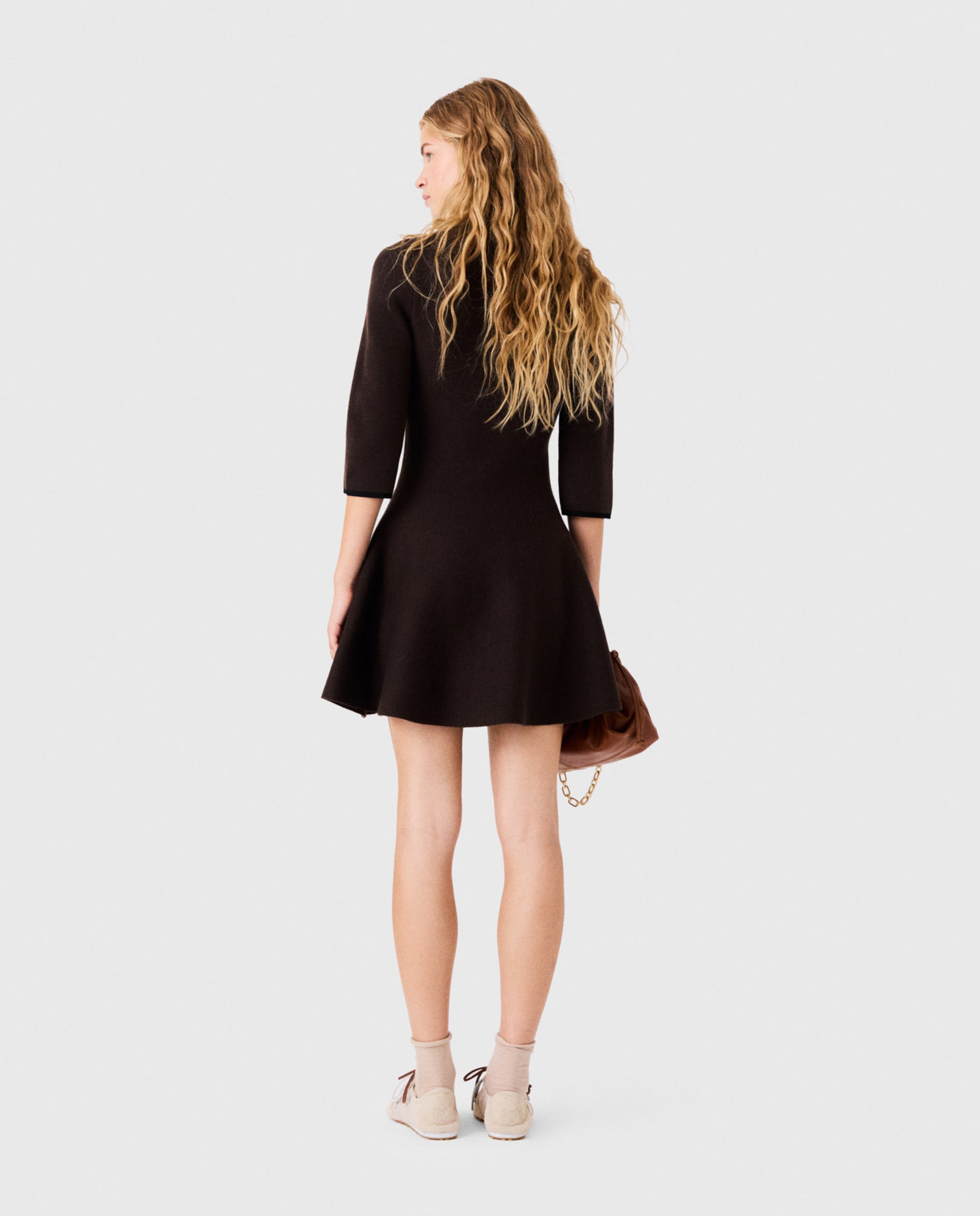 Imagen 3 de Vestido corto polo - Maje - Marrón oscuro Marrón oscuro