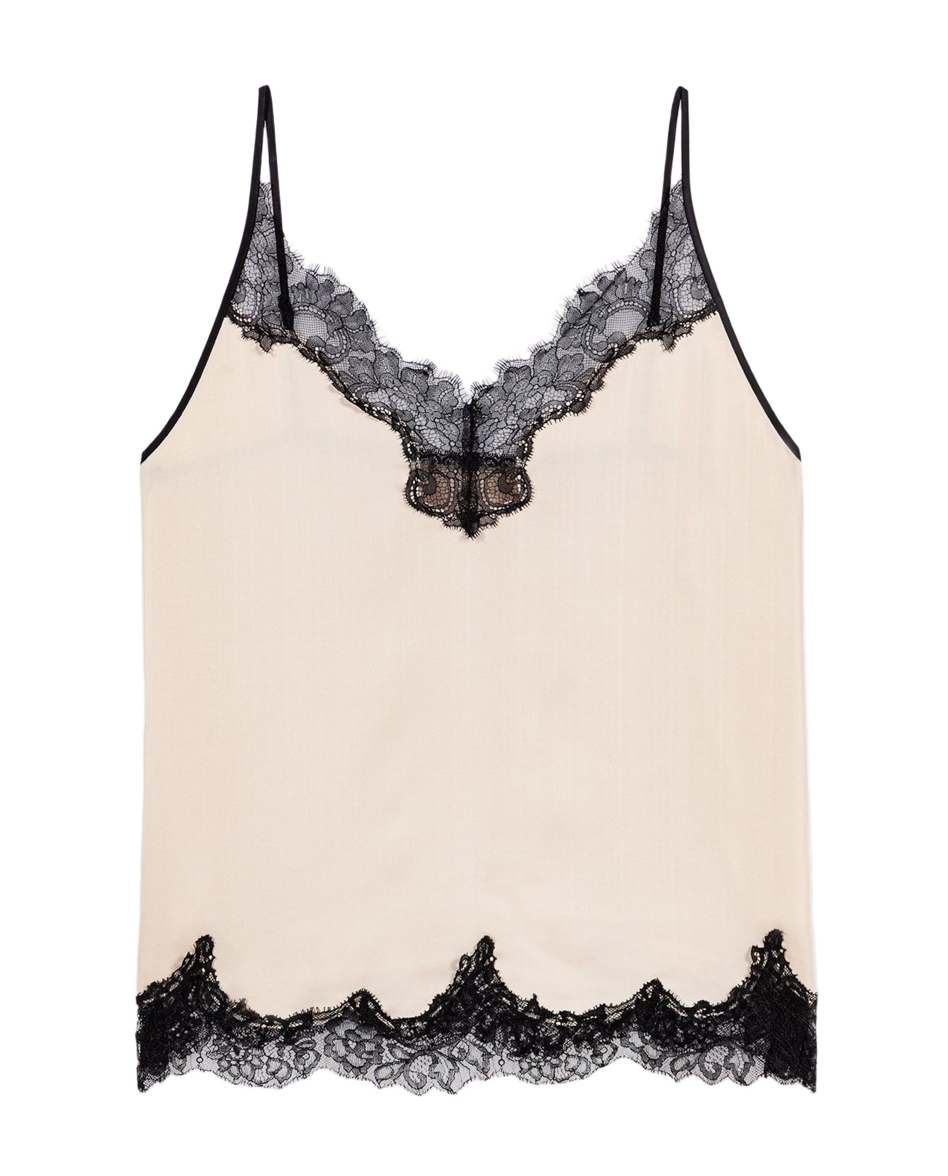 Top de mujer lencero de raso con encaje - Maje - Beige Beige-8