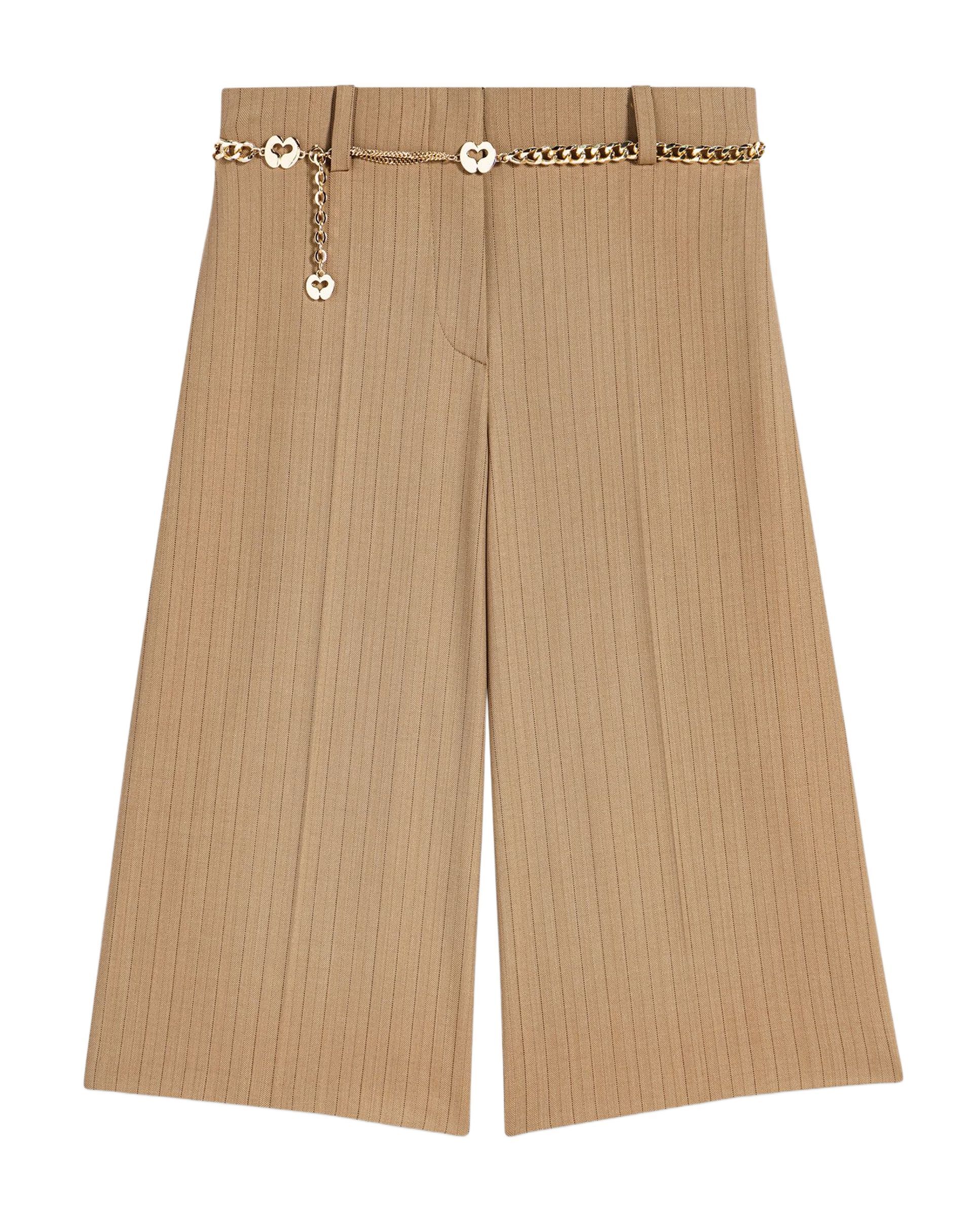 Imagen 7 de Bermuda de mujer de sastre con raya diplomática - Maje - Beige Beige